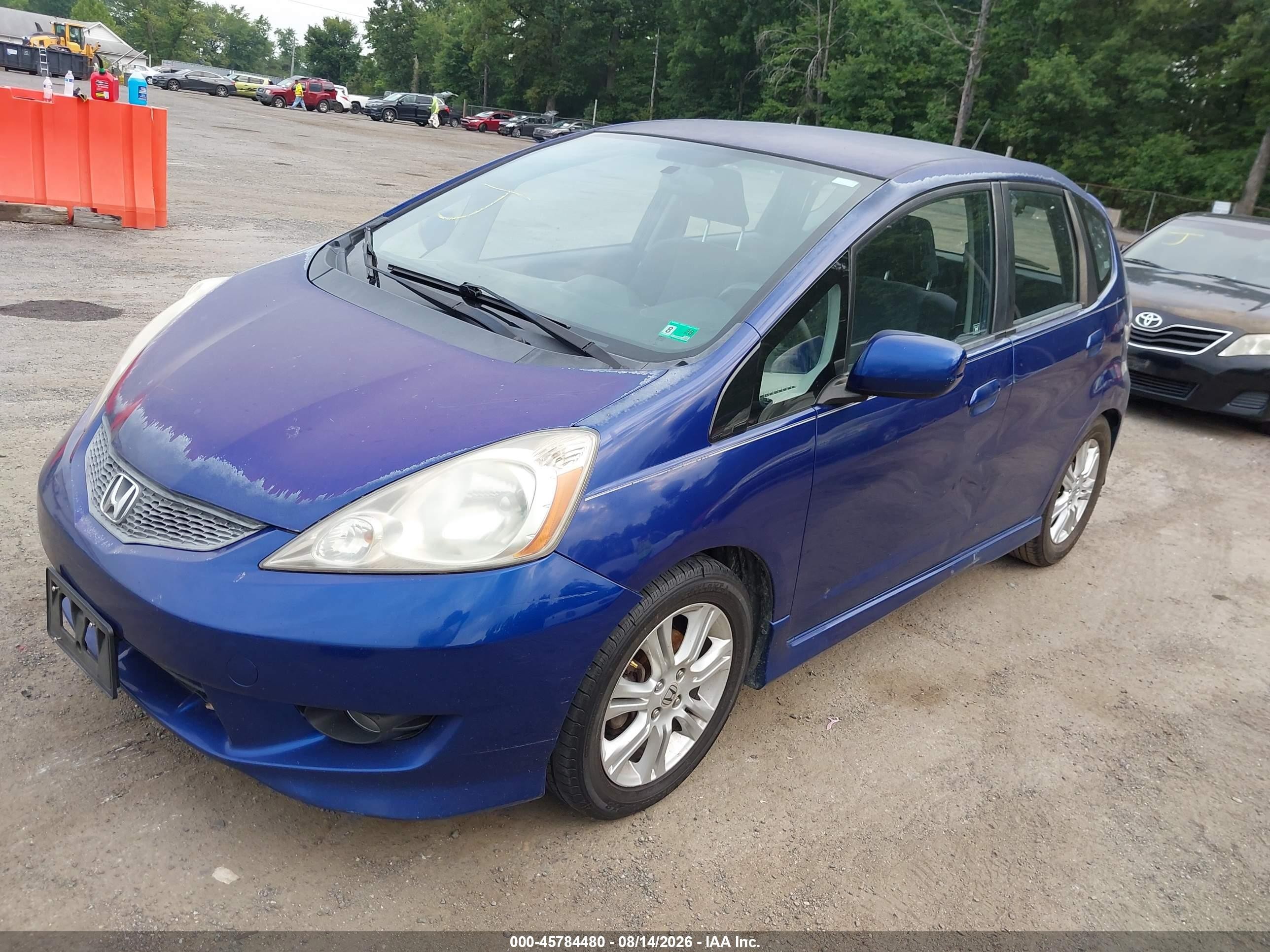 2009 Honda Fit Sport Blue vin: JHMGE87689S051173