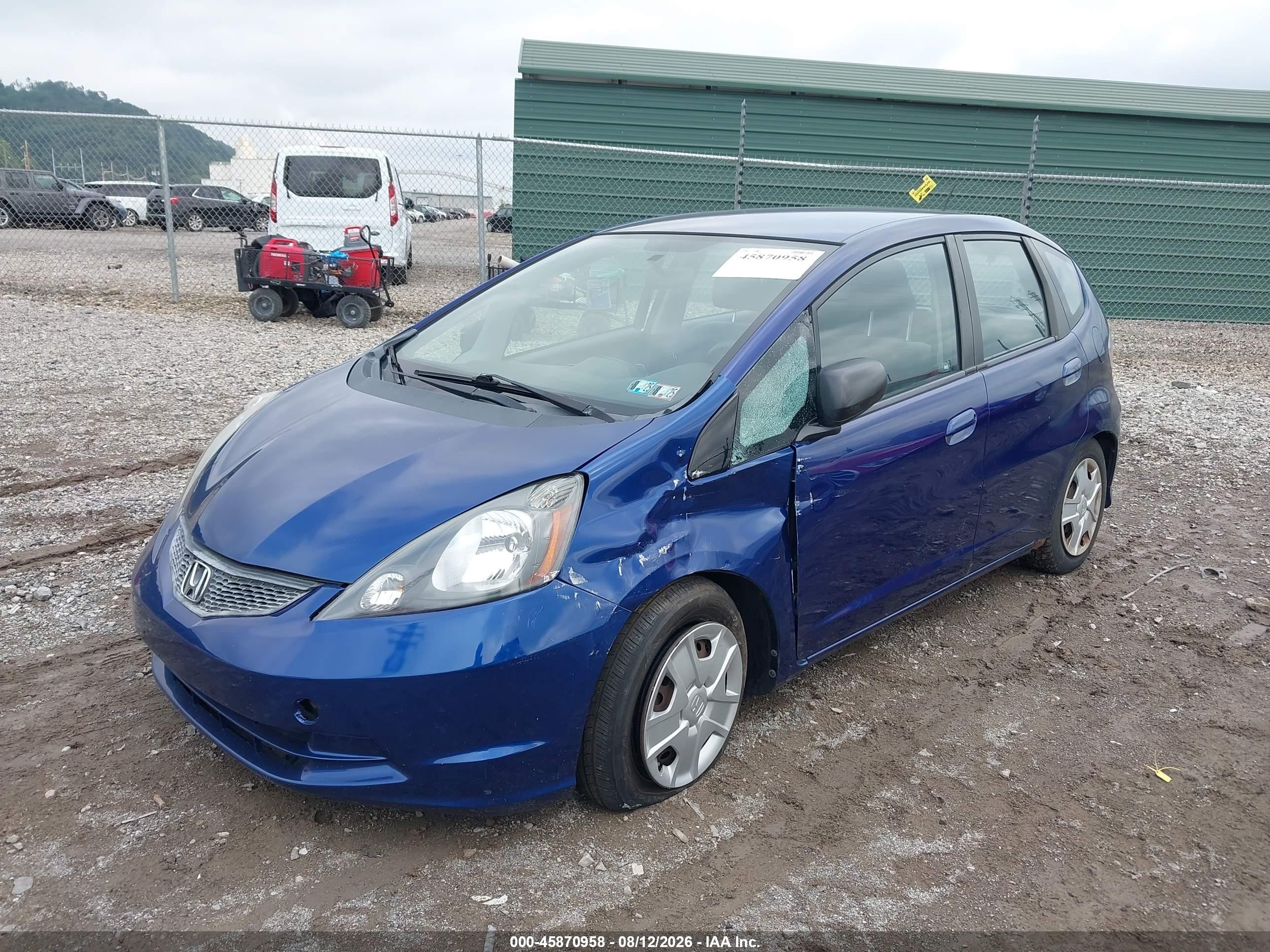 2009 Honda Fit Blue vin: JHMGE88209S013416