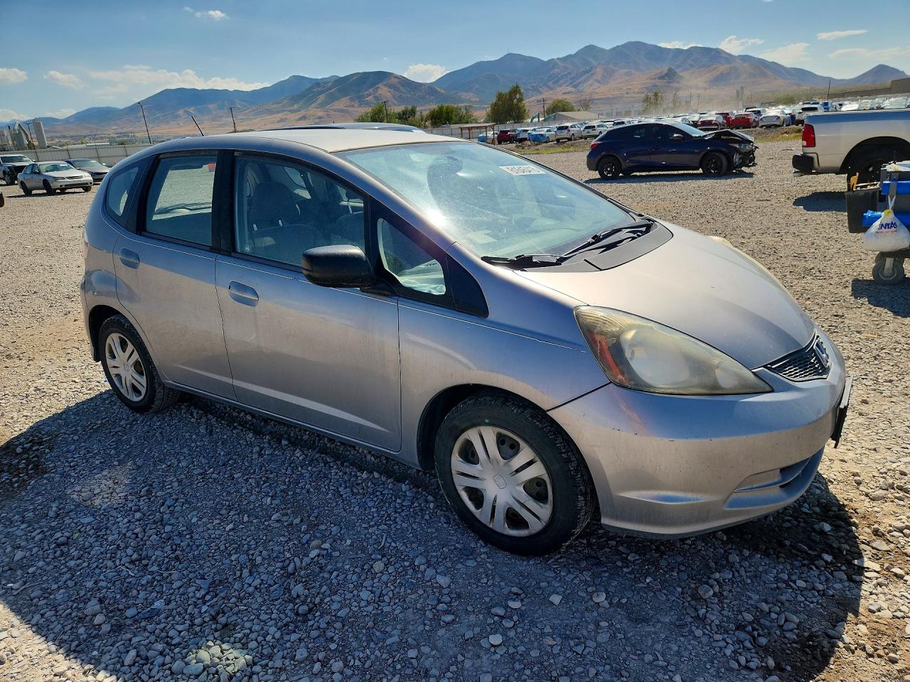2009 Honda Fit Gray vin: JHMGE88239S070080