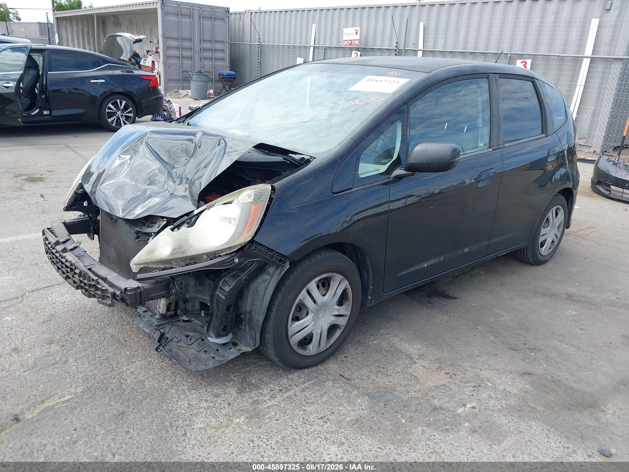 2009 Honda Fit   Black vin: JHMGE88249S058035