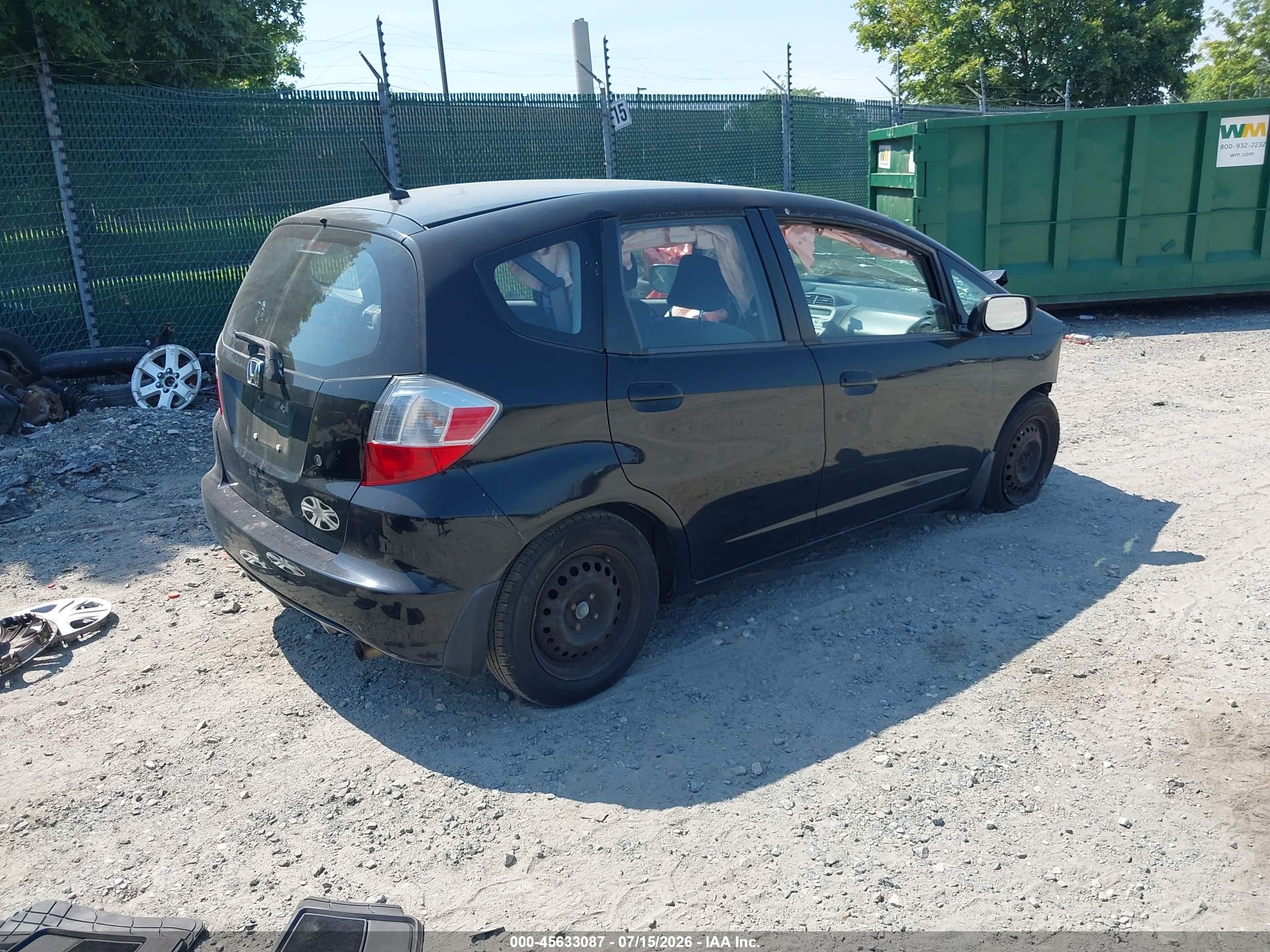2009 Honda Fit Black vin: JHMGE88249S063641