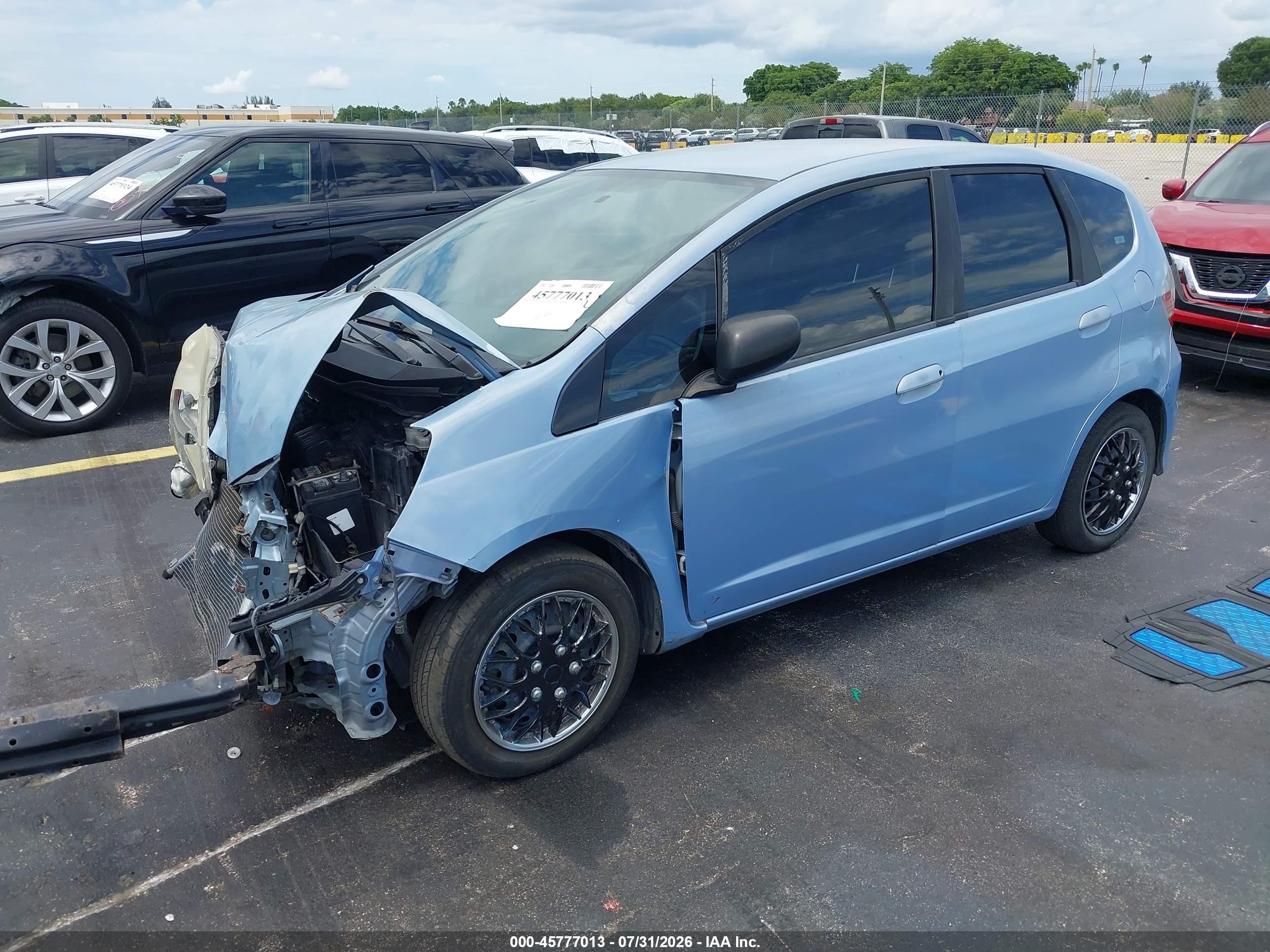 2009 Honda Fit Blue vin: JHMGE88259C005774