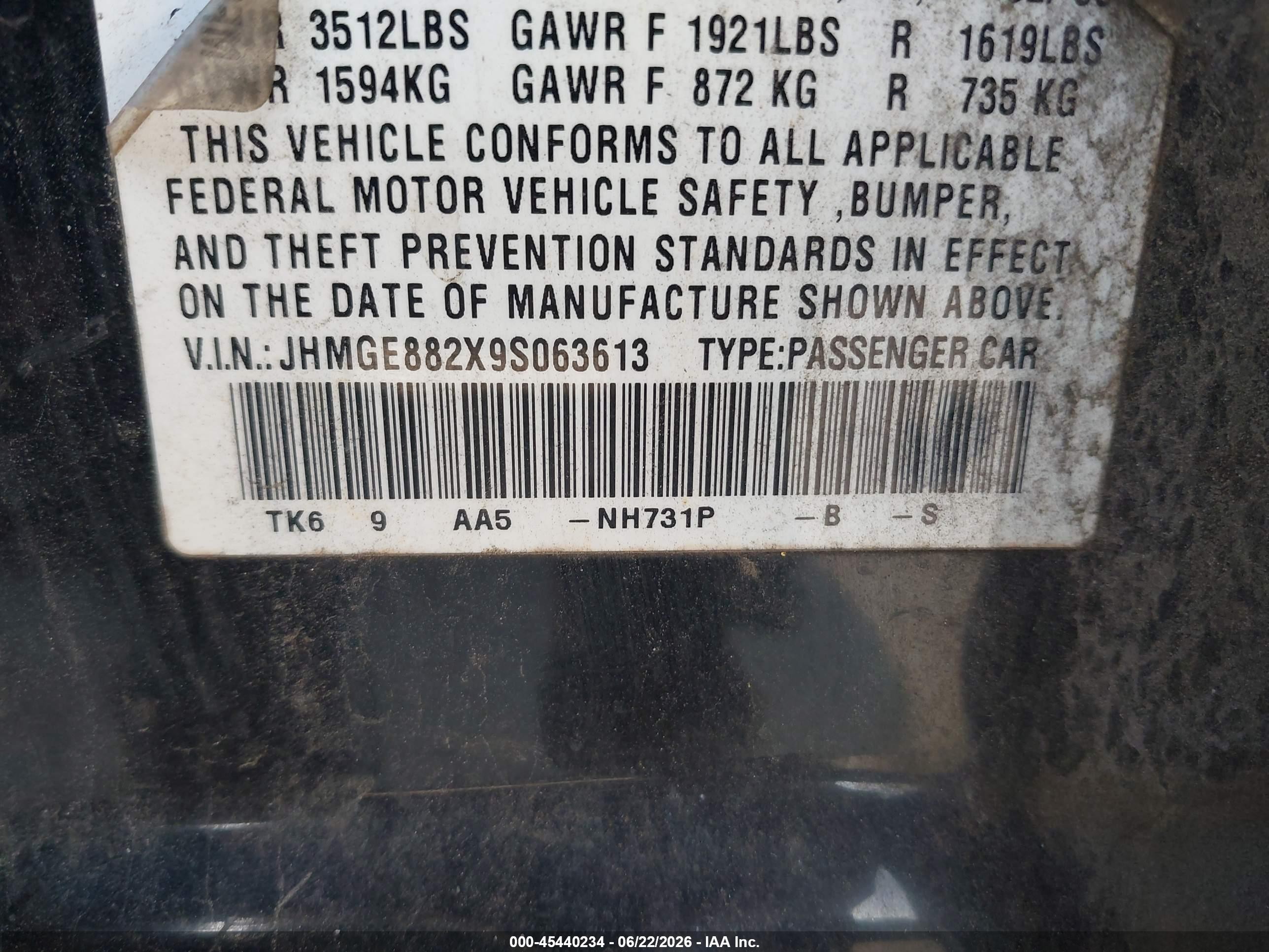 2009 Honda Fit   Черный vin: JHMGE882X9S063613