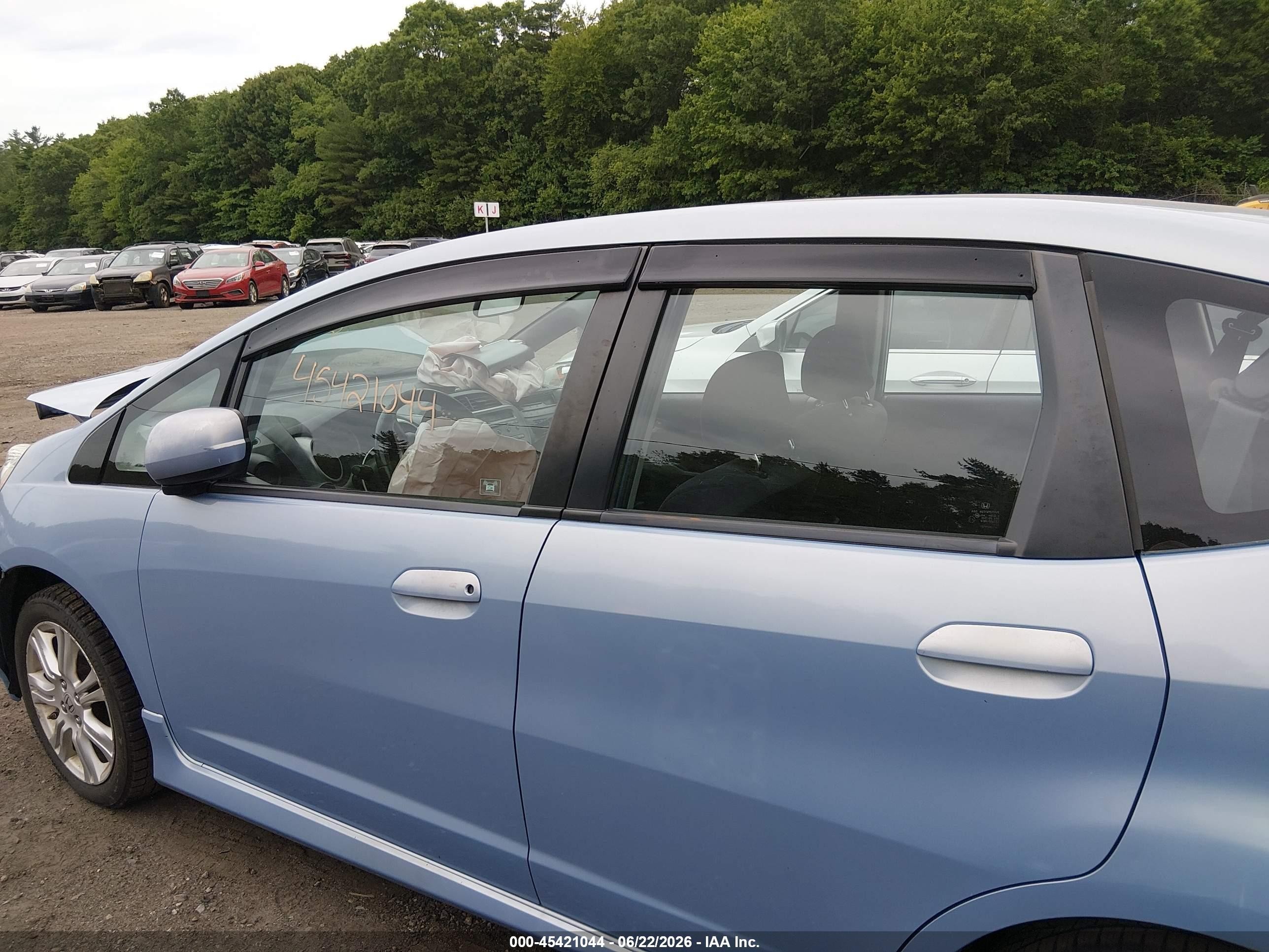 2009 Honda Fit Sport Light Blue vin: JHMGE88409S017242