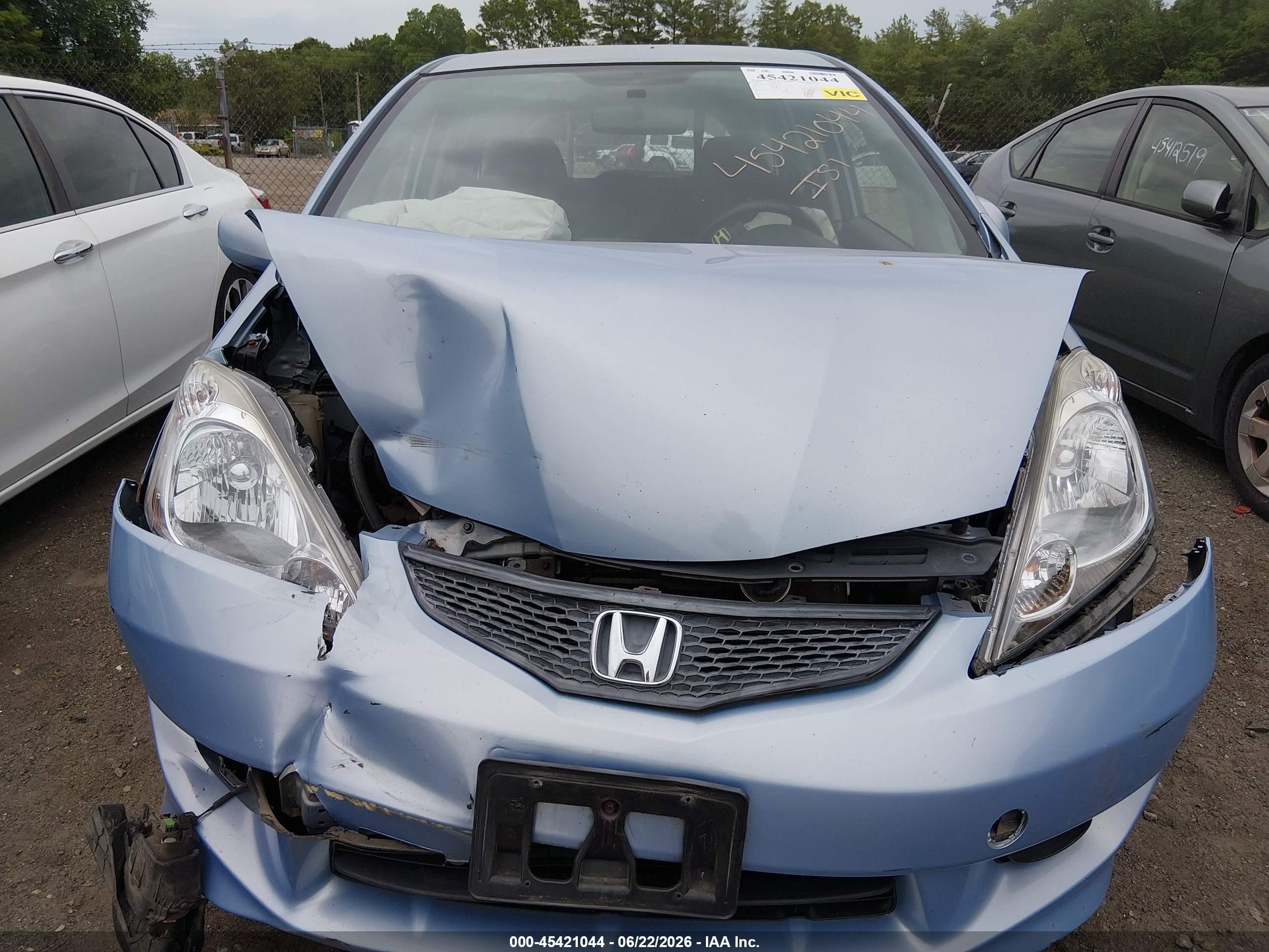 2009 Honda Fit Sport Light Blue vin: JHMGE88409S017242