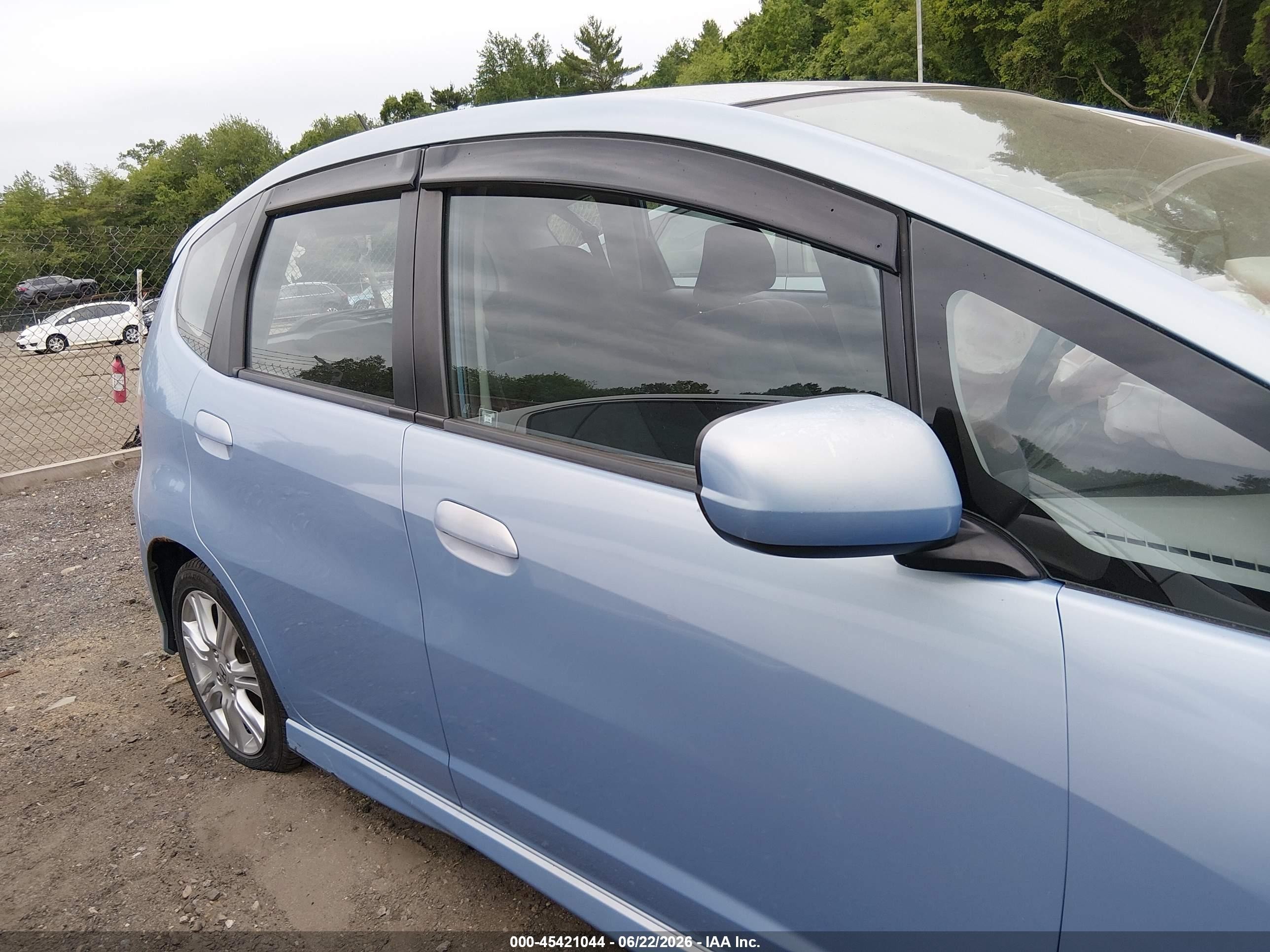 2009 Honda Fit Sport Light Blue vin: JHMGE88409S017242