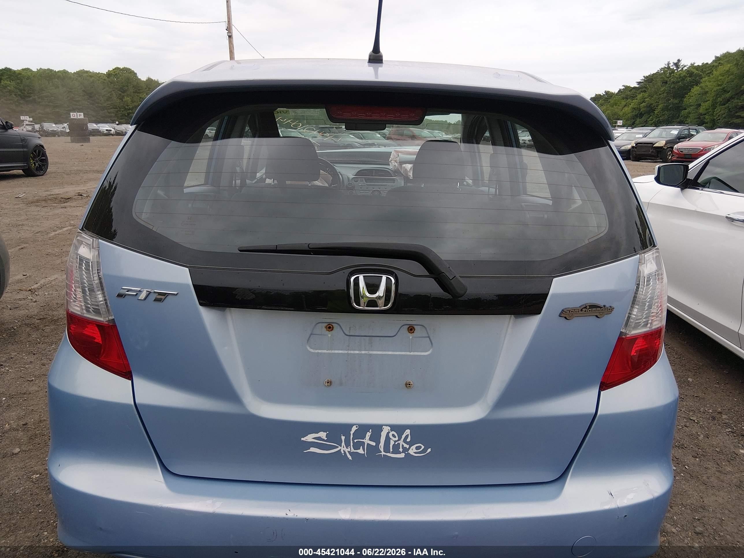 2009 Honda Fit Sport Light Blue vin: JHMGE88409S017242
