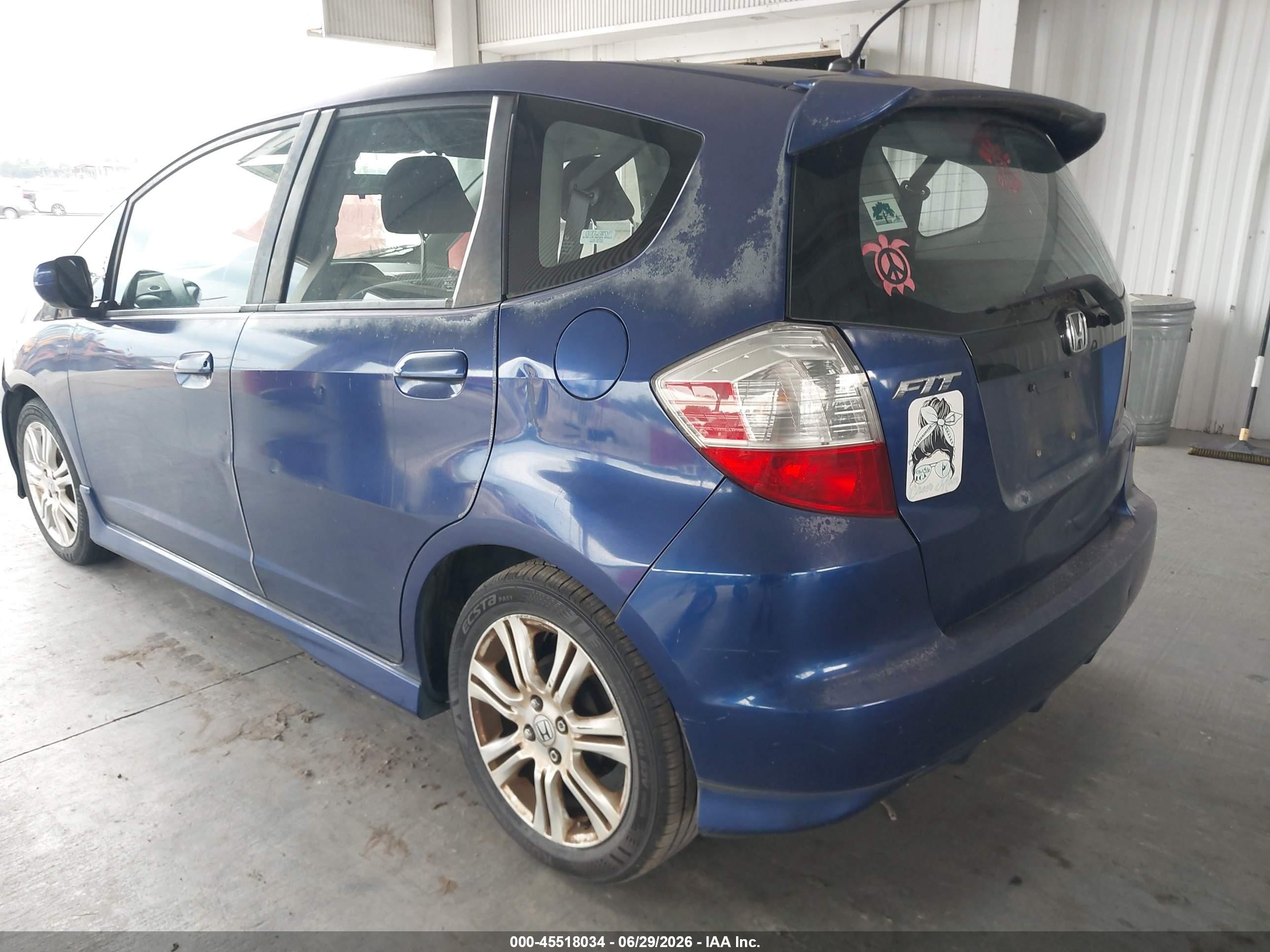 2009 Honda Fit Sport Blue vin: JHMGE88409S018178