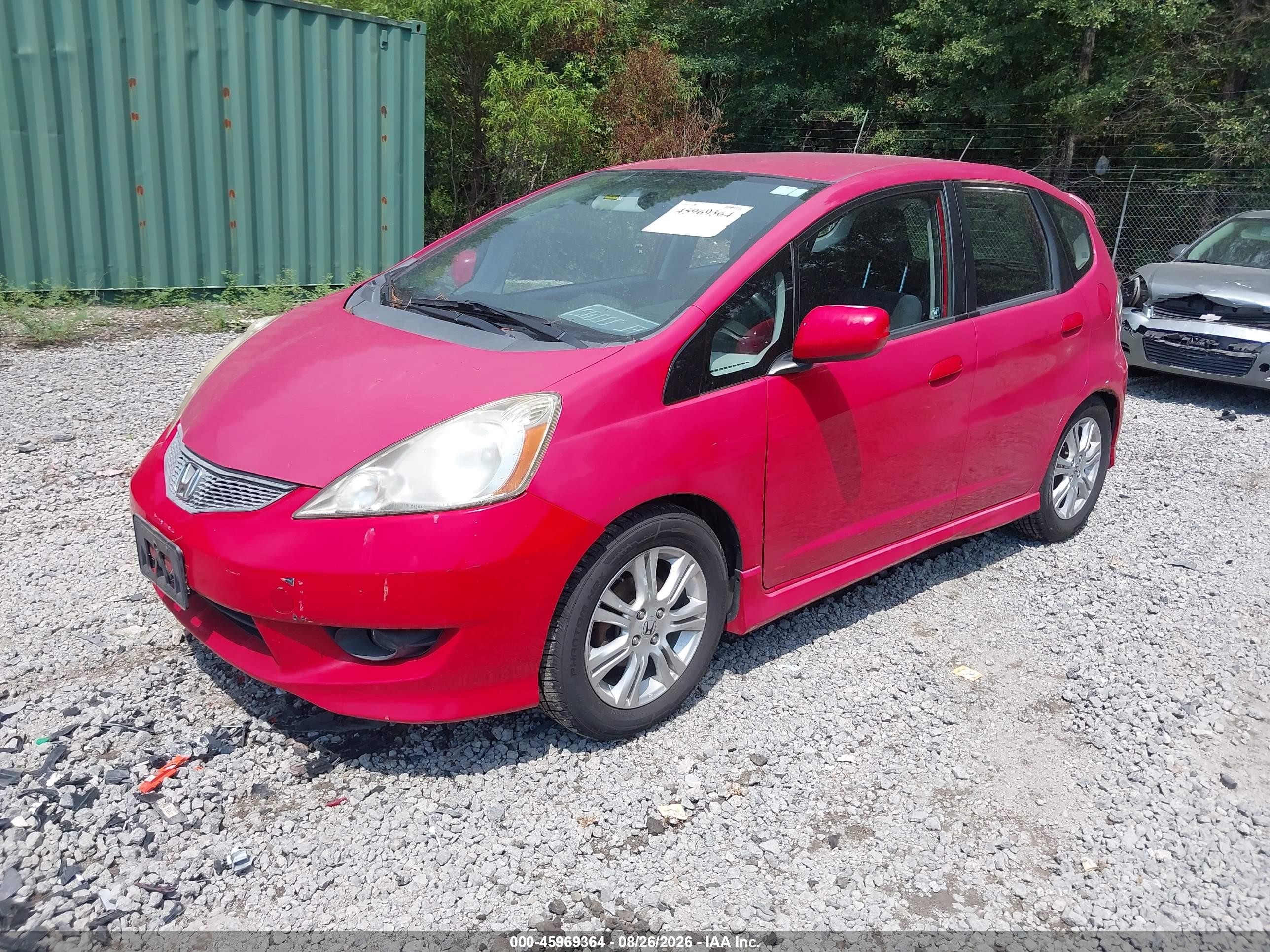 2009 Honda Fit Sport Red vin: JHMGE88409S021050