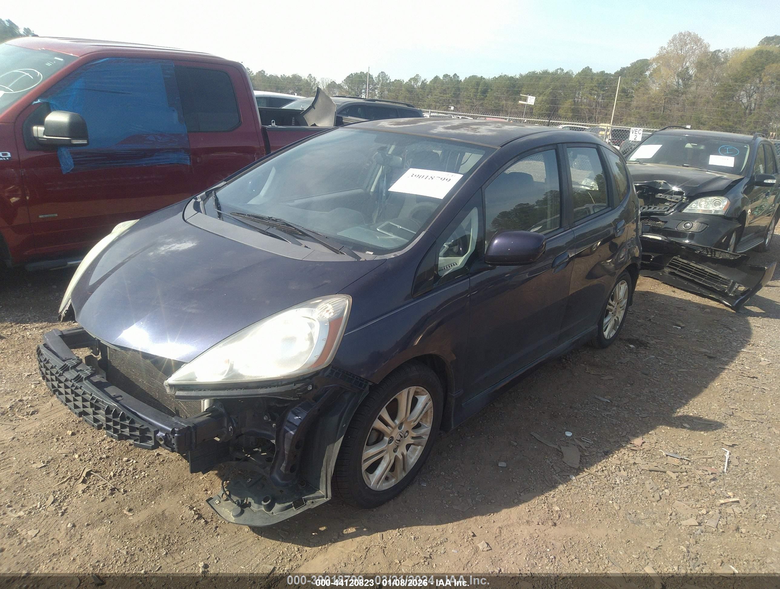 2009 Honda Fit Sport Синий vin: JHMGE88409S029990