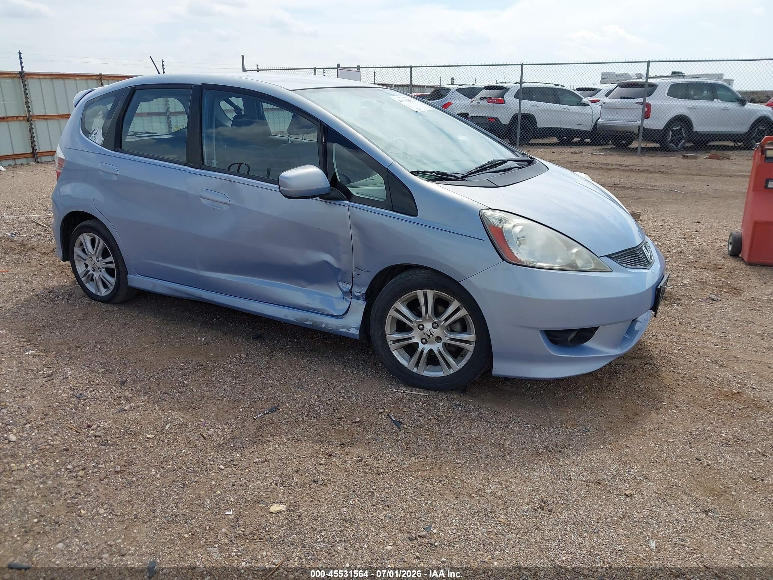 2009 Honda Fit Sport Blue vin: JHMGE88409S051844