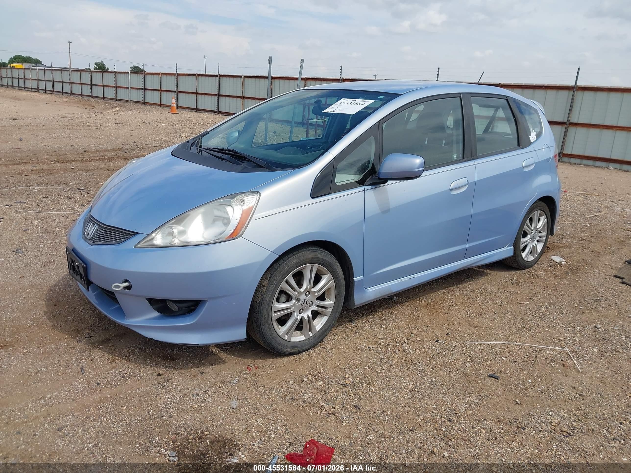 2009 Honda Fit Sport Blue vin: JHMGE88409S051844