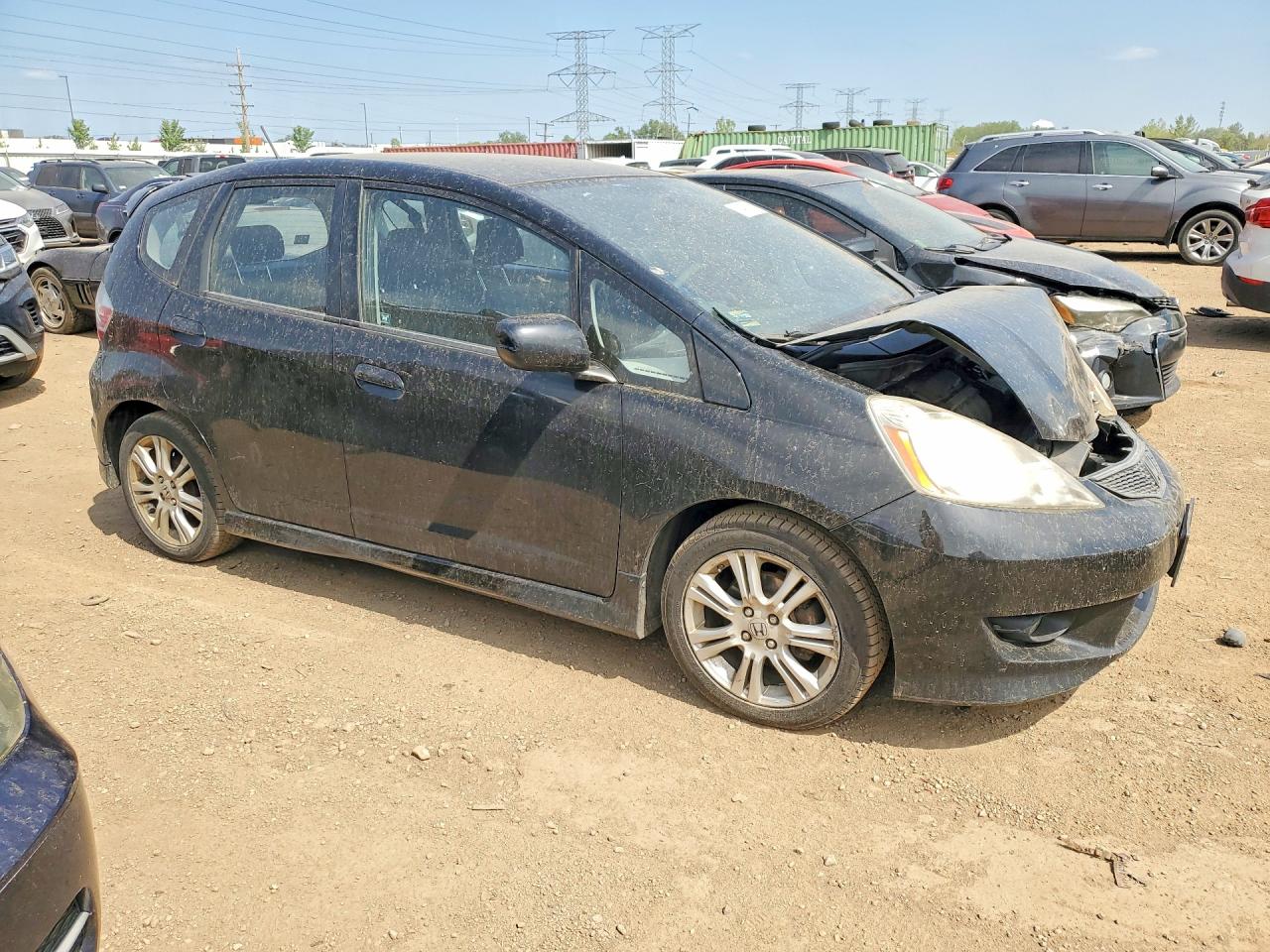 2009 Honda Fit Sport Black vin: JHMGE88409S068787
