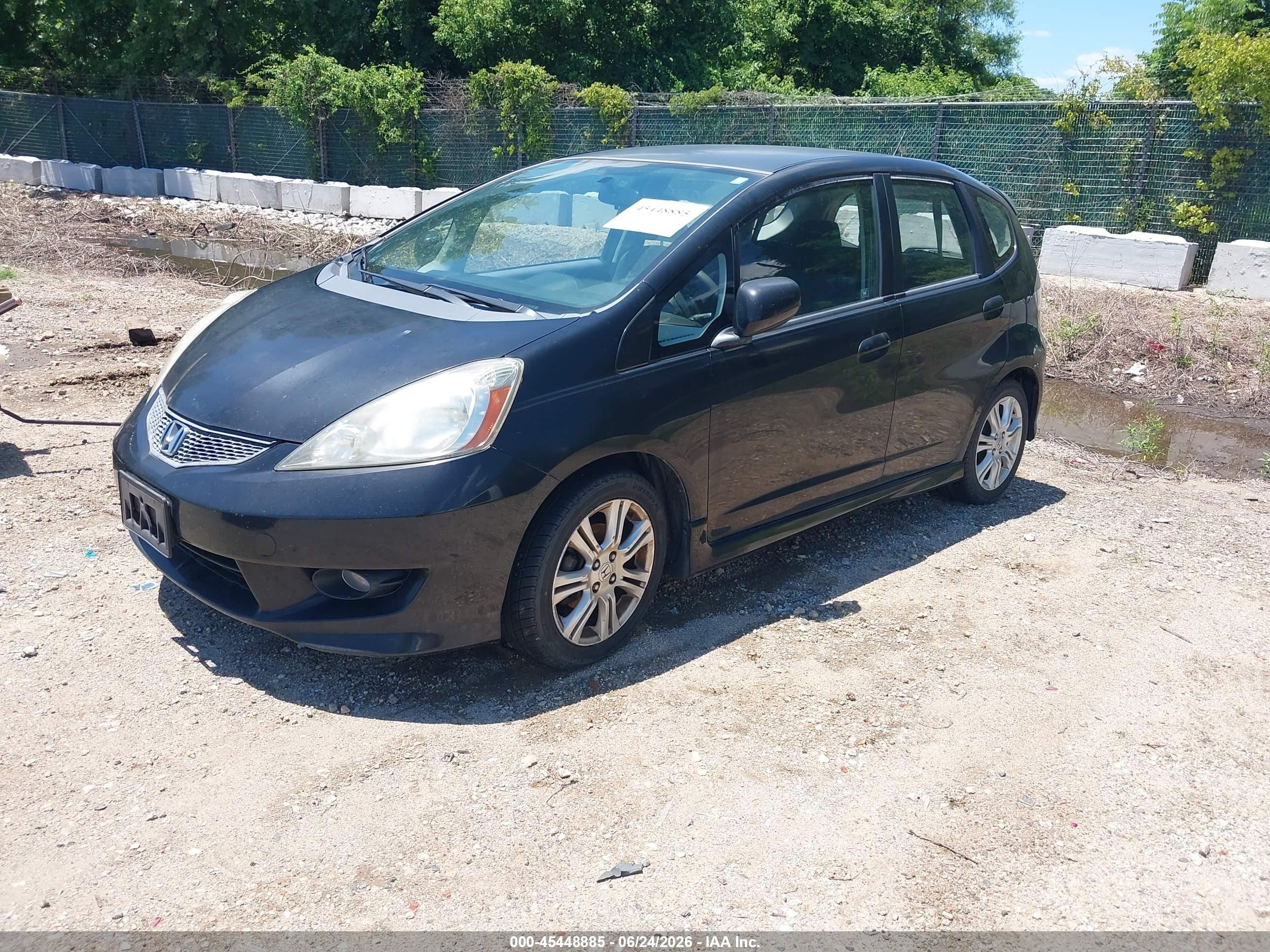 2009 Honda Fit Sport Black vin: JHMGE88419S029867