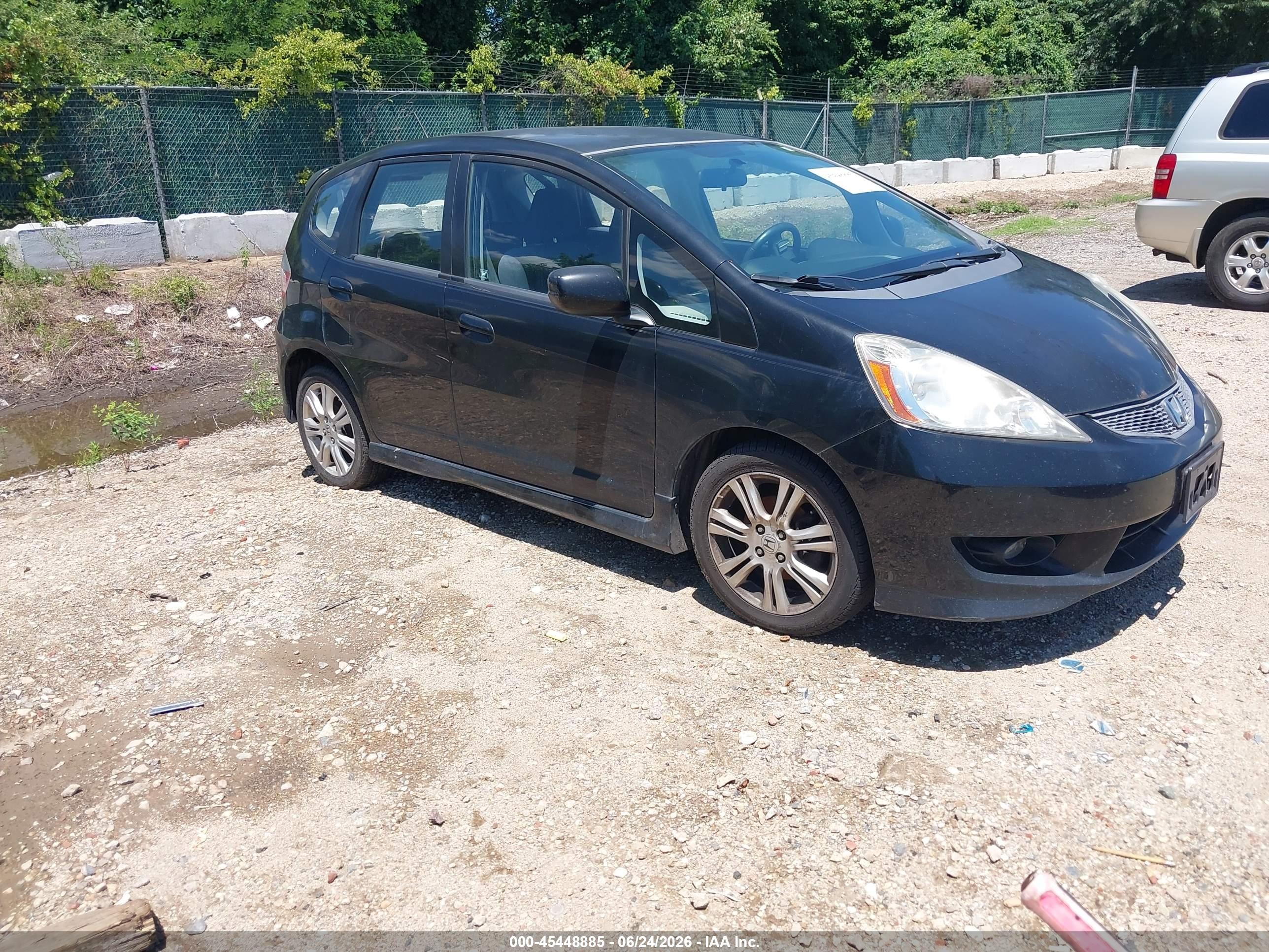 2009 Honda Fit Sport Black vin: JHMGE88419S029867