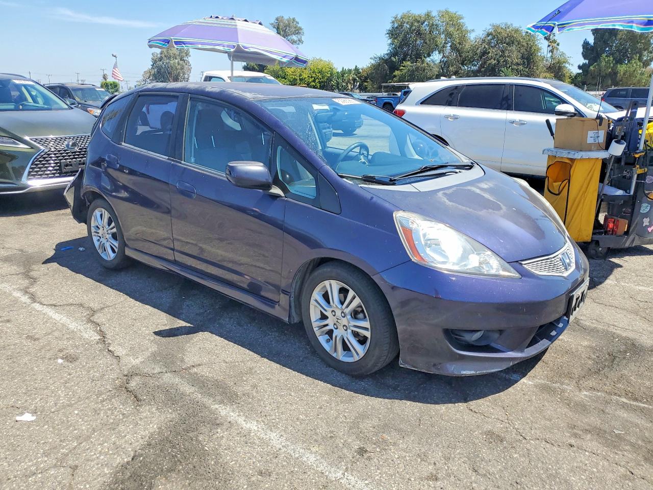 2009 Honda Fit Sport Blue vin: JHMGE88419S033286