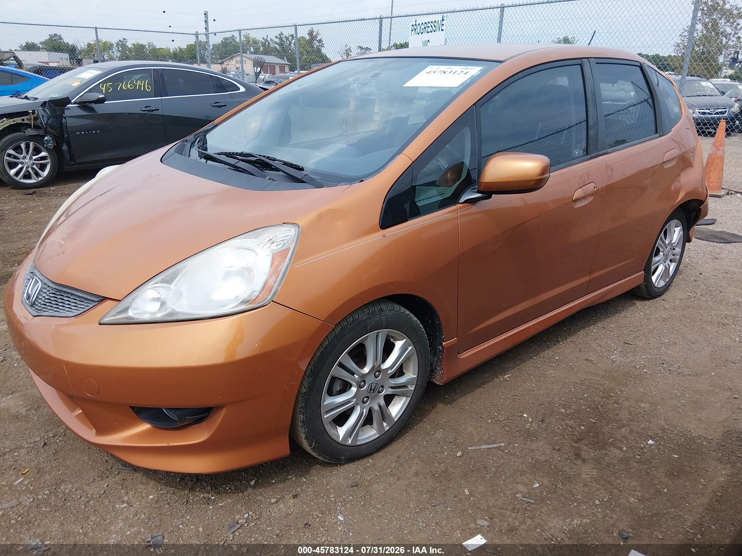 2009 Honda Fit Sport Brown vin: JHMGE88419S041548