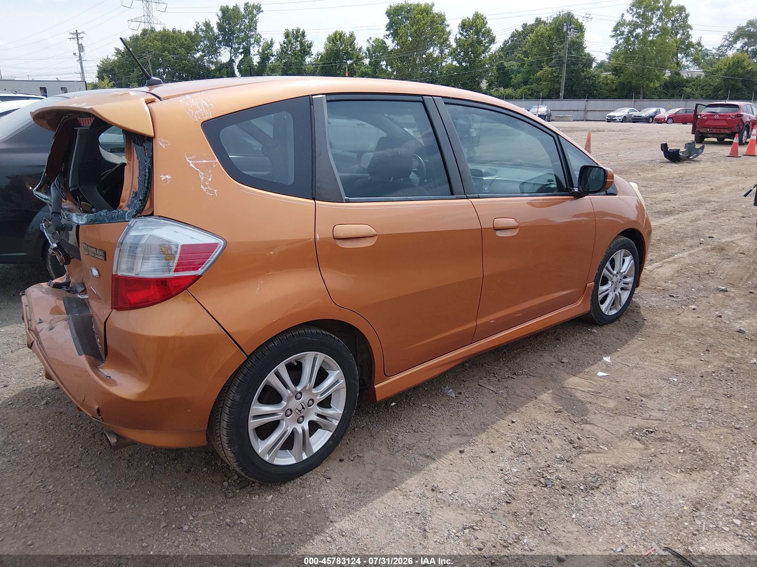2009 Honda Fit Sport Brown vin: JHMGE88419S041548