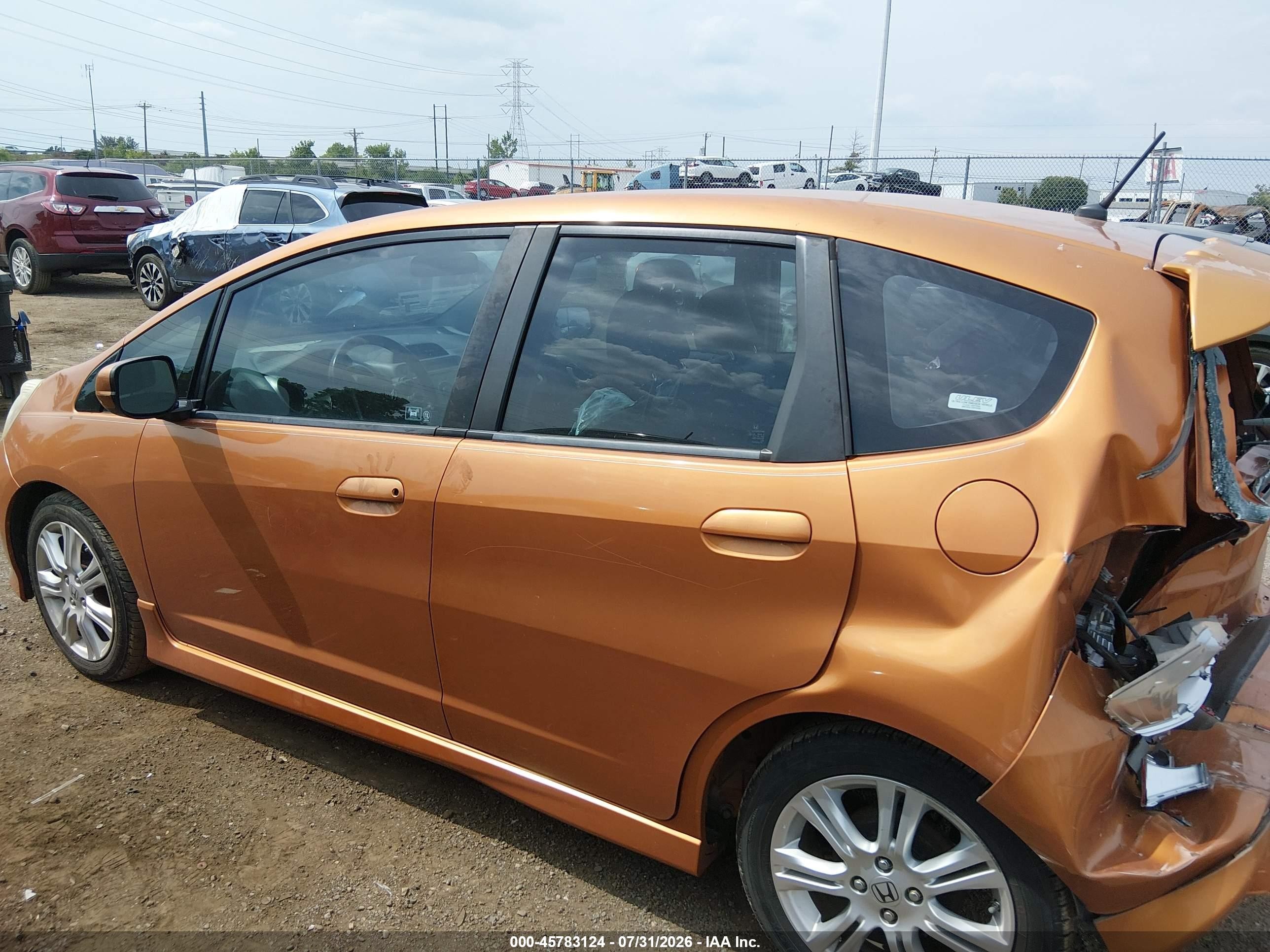 2009 Honda Fit Sport Brown vin: JHMGE88419S041548