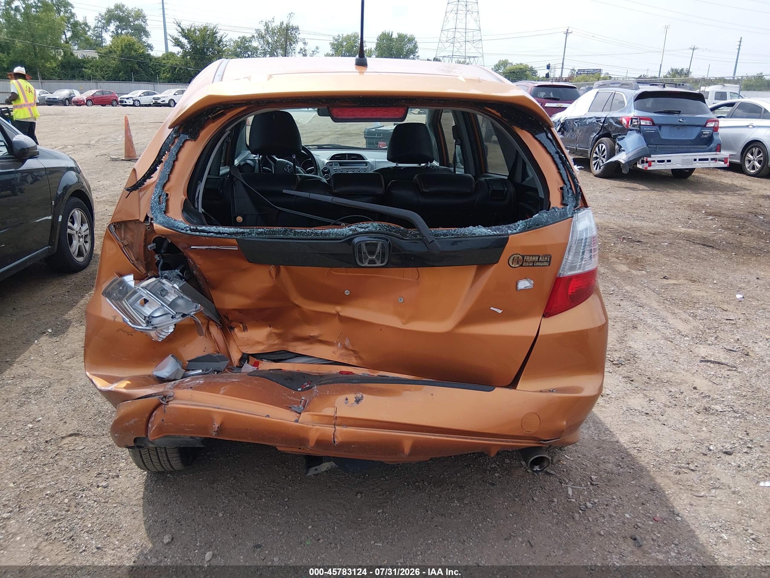 2009 Honda Fit Sport Brown vin: JHMGE88419S041548