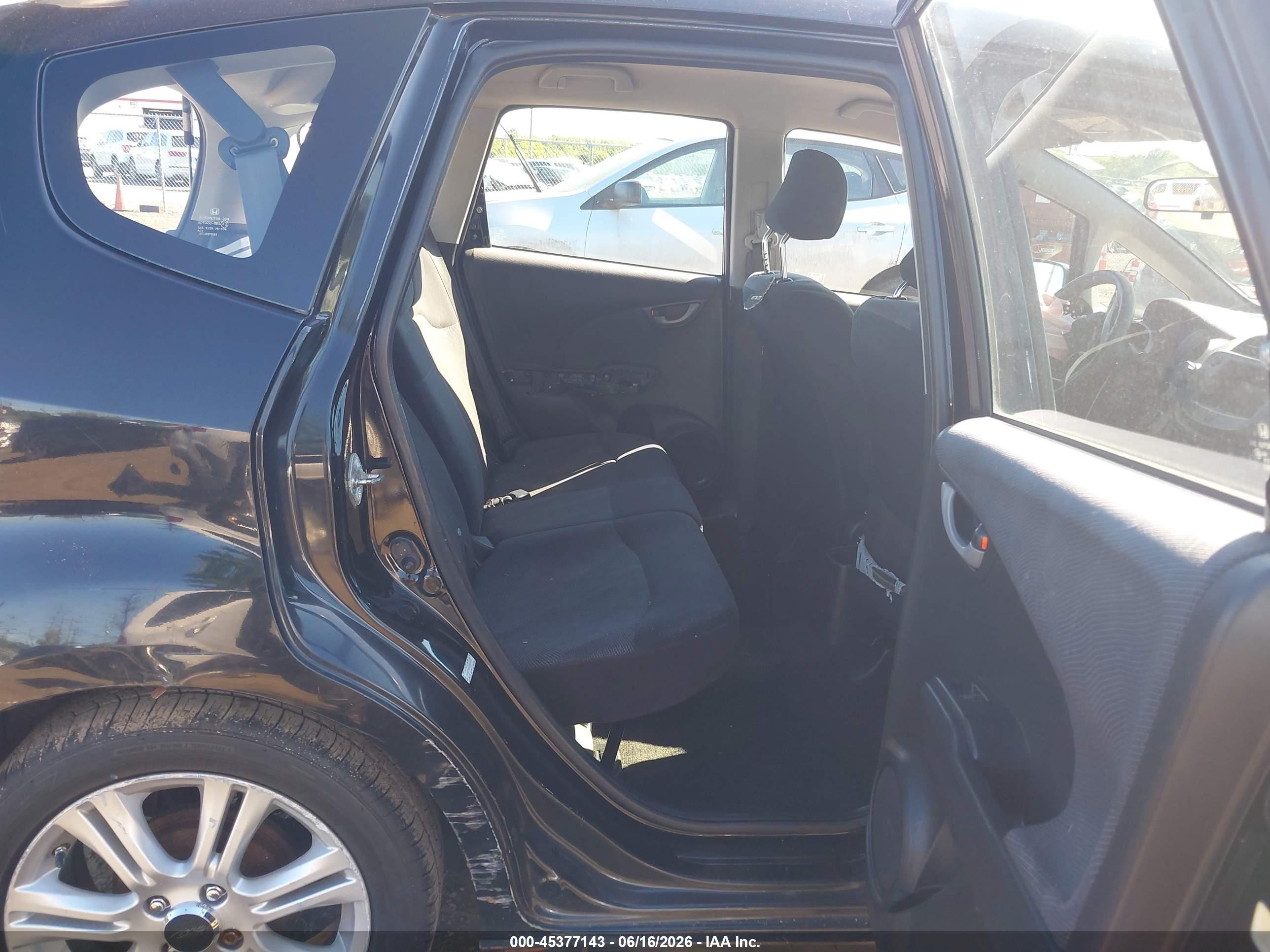 2009 Honda Fit Sport Black vin: JHMGE88419S048158