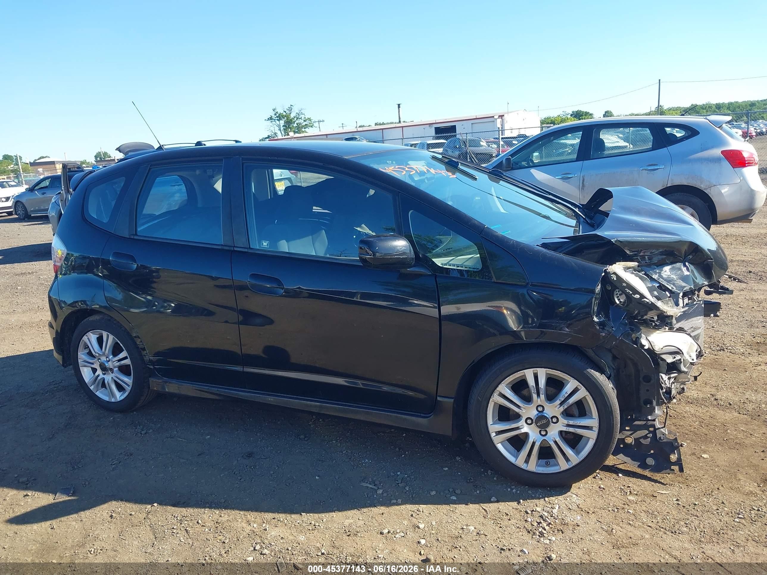 2009 Honda Fit Sport Black vin: JHMGE88419S048158