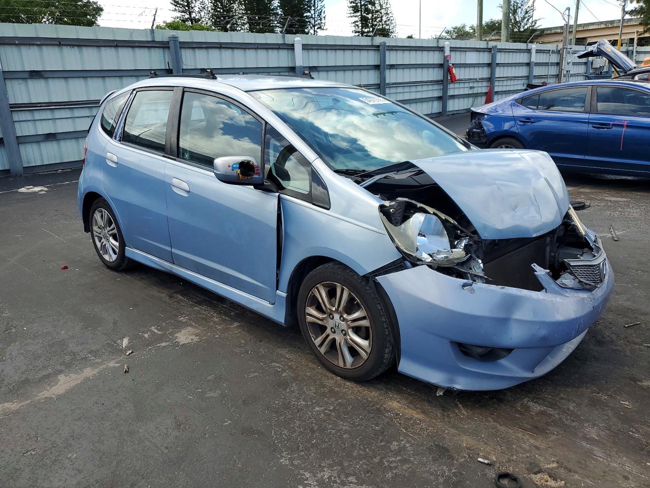 2009 Honda Fit Sport Blue vin: JHMGE88419S060004