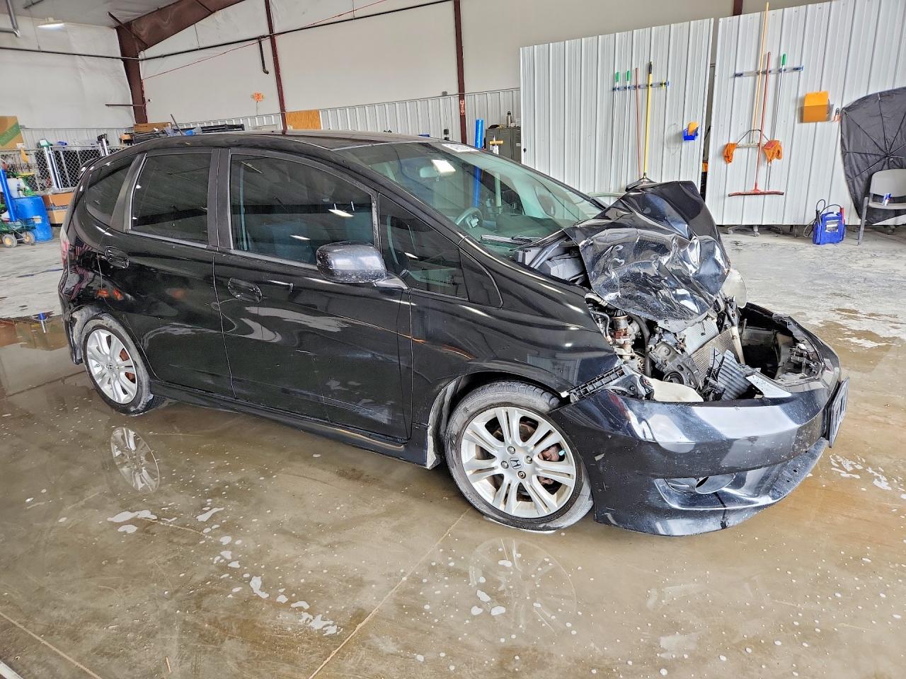 2009 Honda Fit Sport Black vin: JHMGE88419S068734