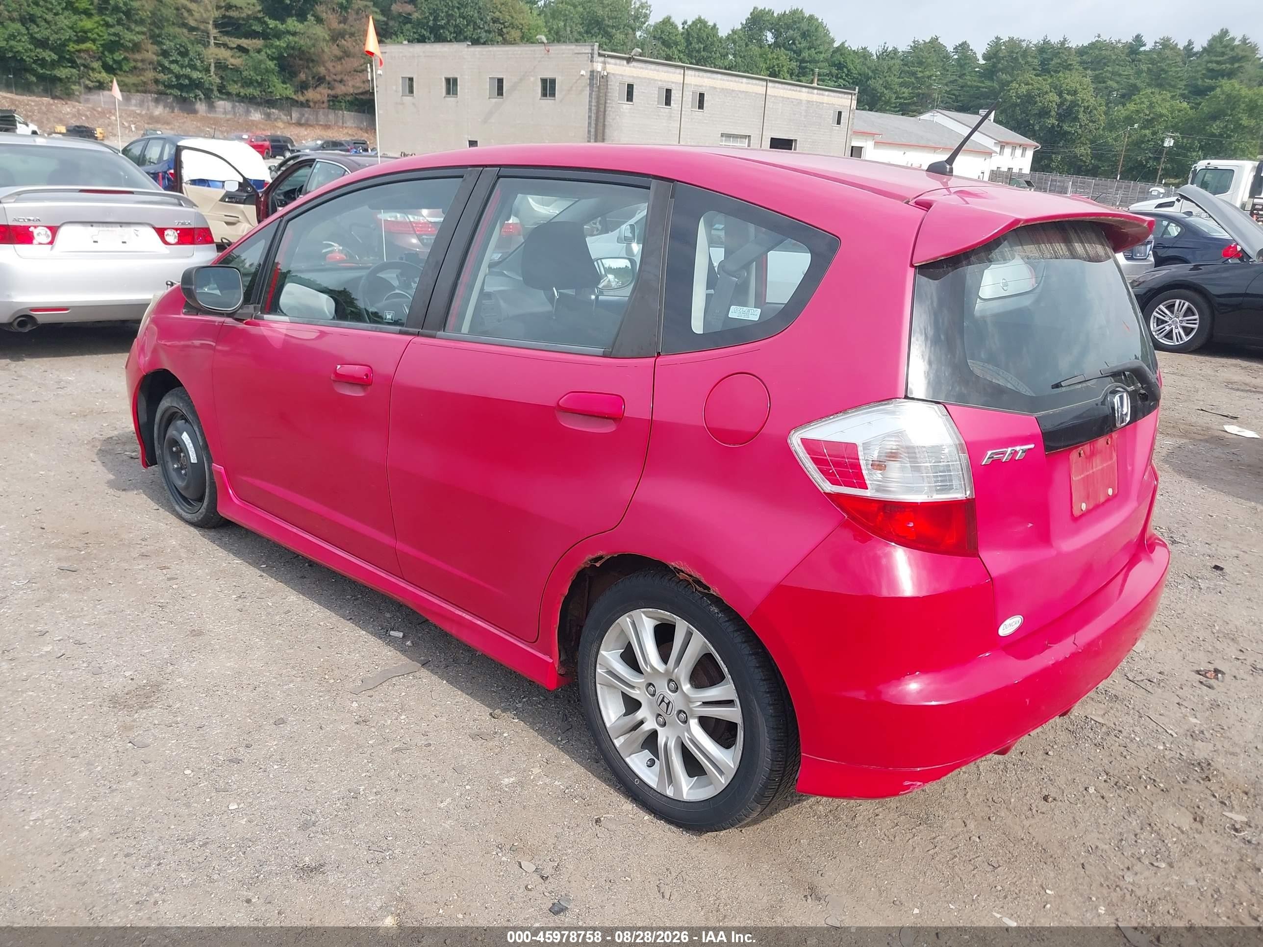 2009 Honda Fit Sport Красный vin: JHMGE88429S002676
