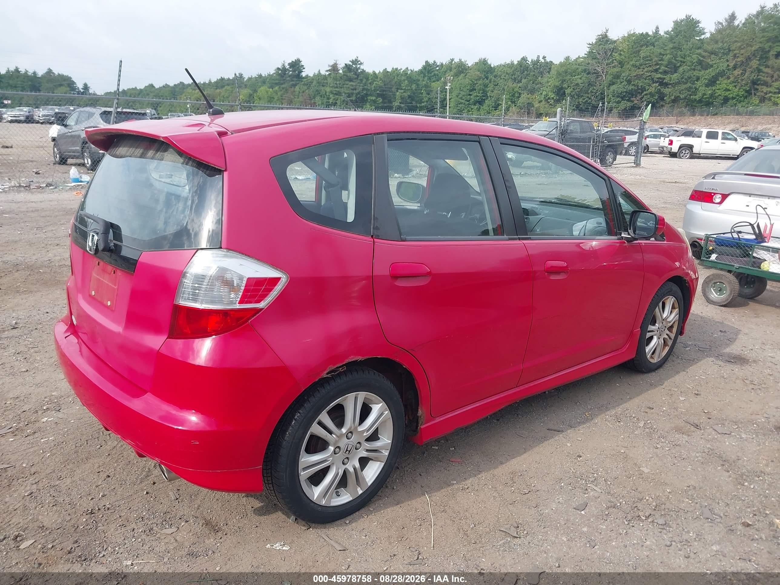 2009 Honda Fit Sport Красный vin: JHMGE88429S002676