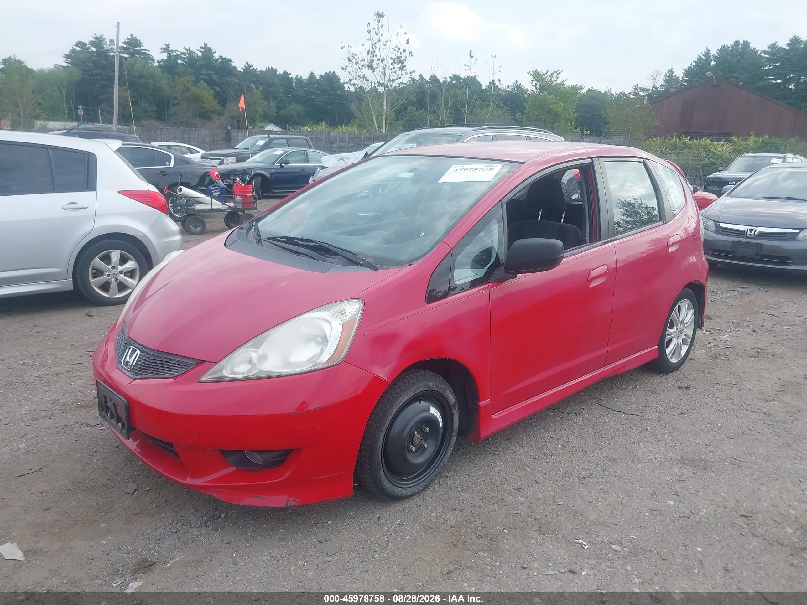 2009 Honda Fit Sport Красный vin: JHMGE88429S002676