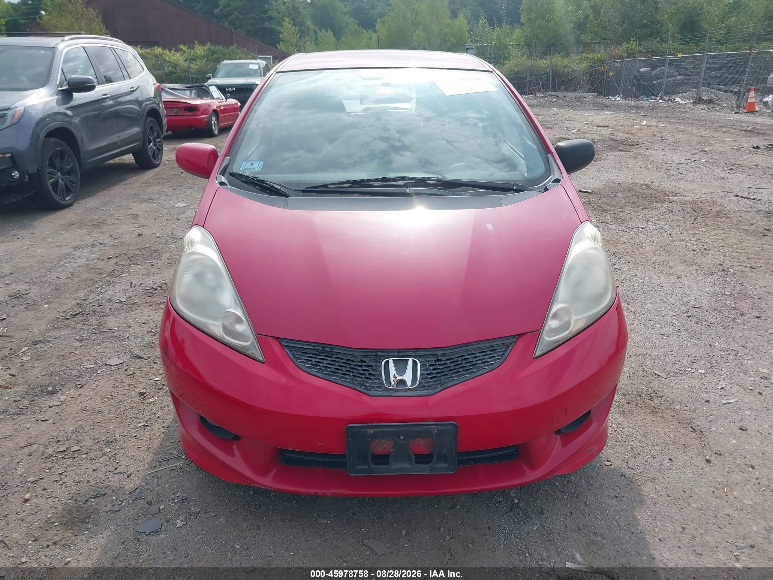 2009 Honda Fit Sport Красный vin: JHMGE88429S002676