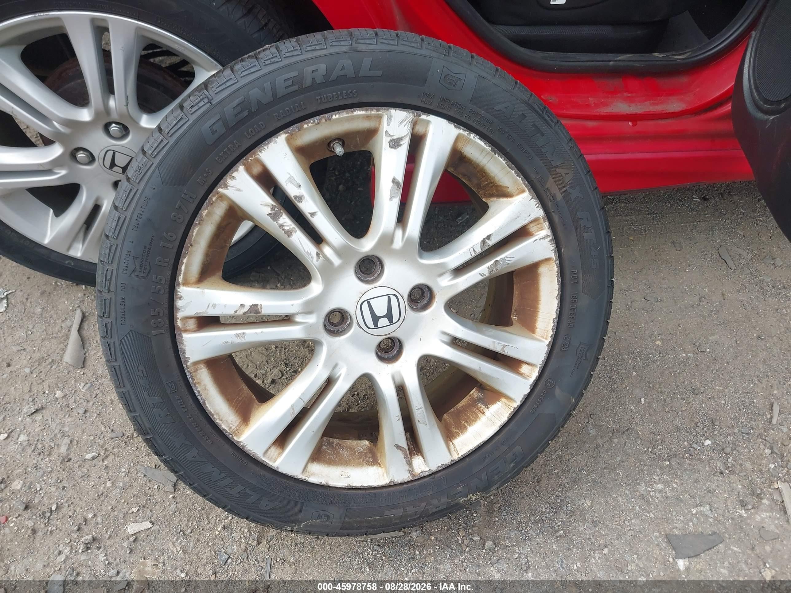 2009 Honda Fit Sport Красный vin: JHMGE88429S002676