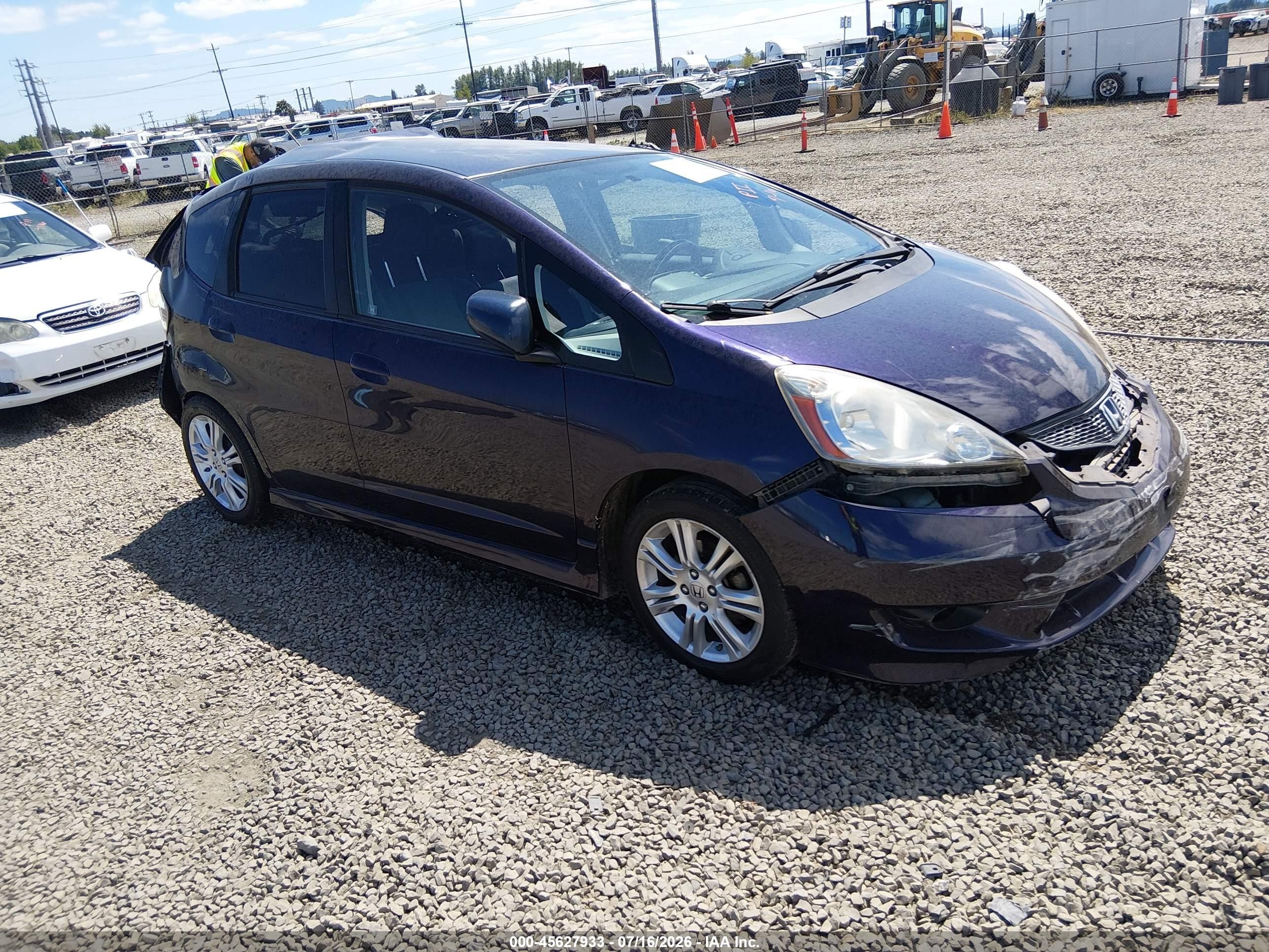 2009 Honda Fit Sport Blue vin: JHMGE88429S011233