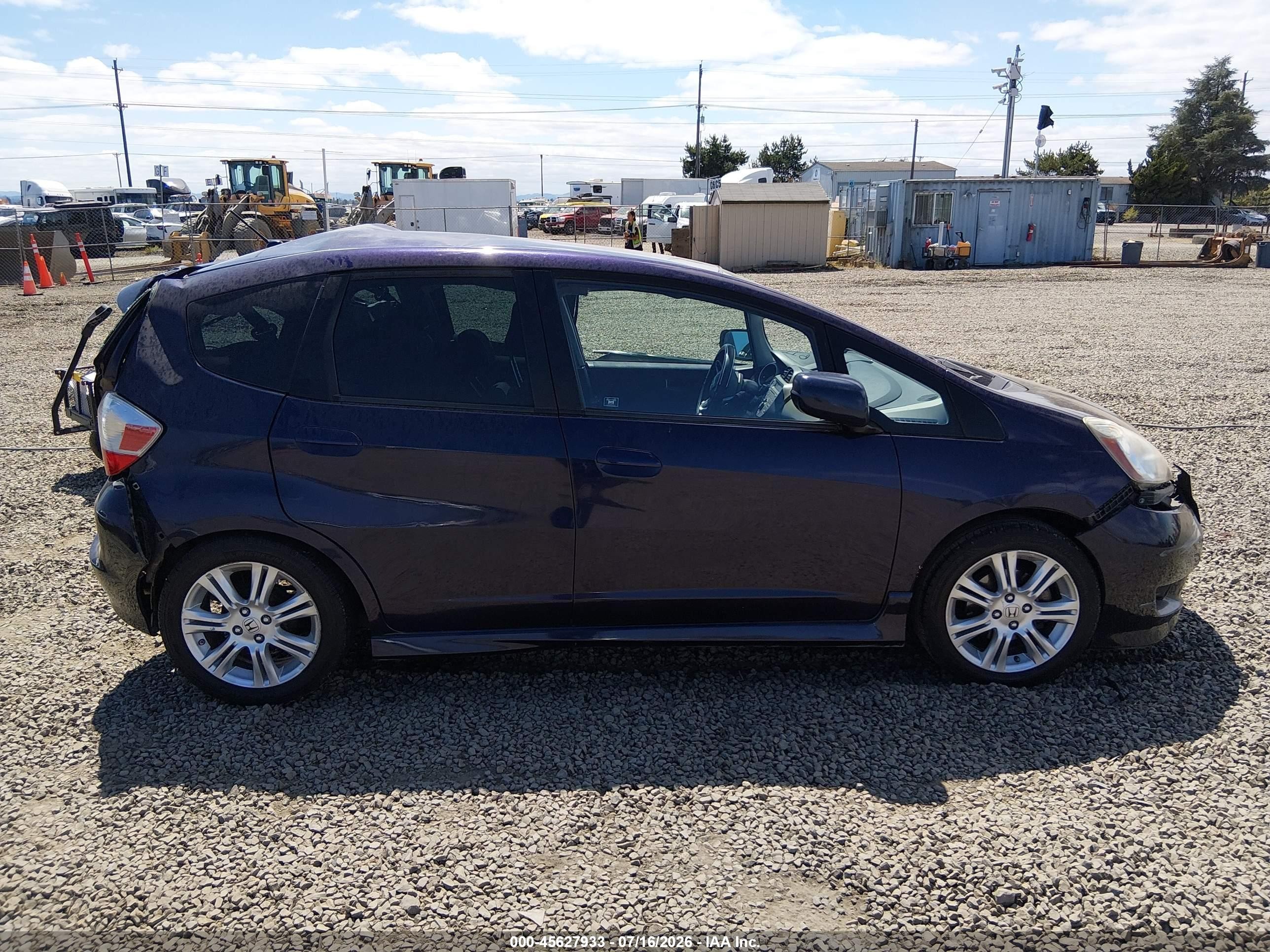 2009 Honda Fit Sport Blue vin: JHMGE88429S011233