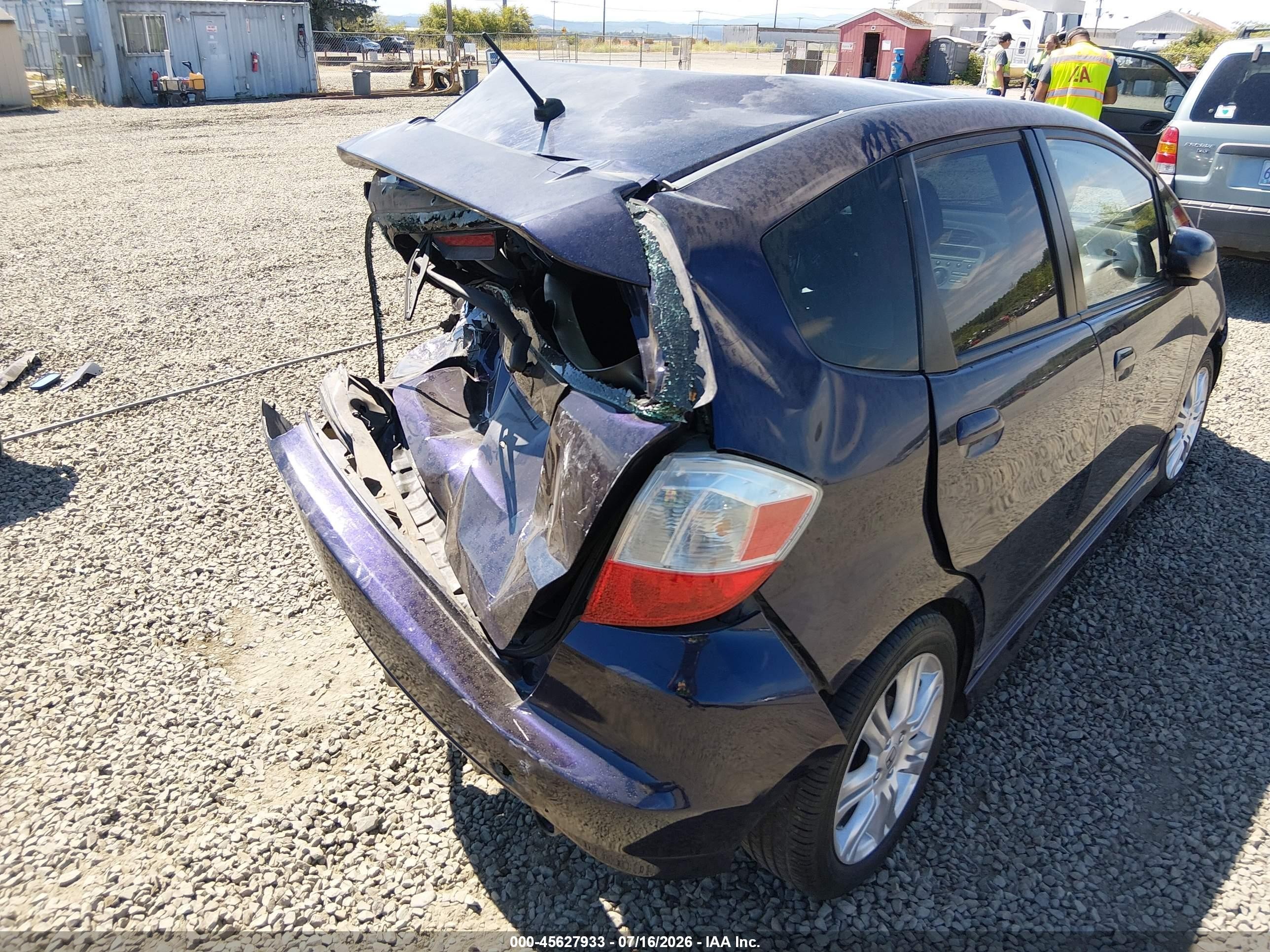 2009 Honda Fit Sport Blue vin: JHMGE88429S011233