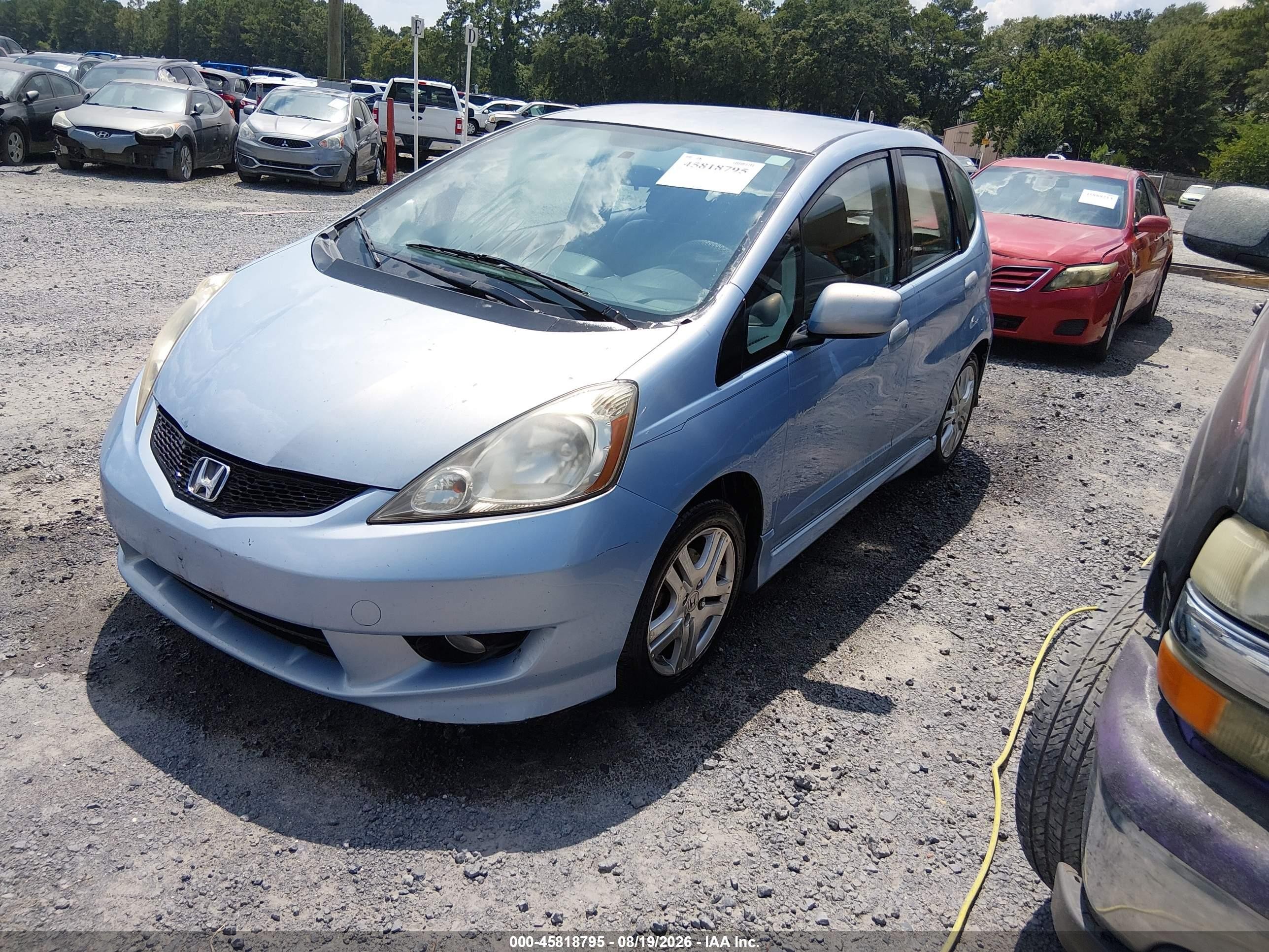 2009 Honda Fit Sport Light Blue vin: JHMGE88429S017971