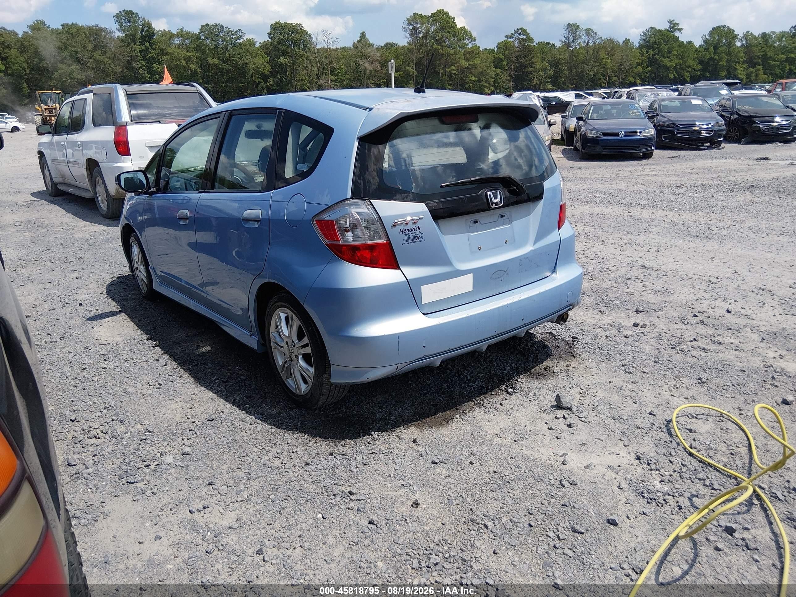2009 Honda Fit Sport Light Blue vin: JHMGE88429S017971