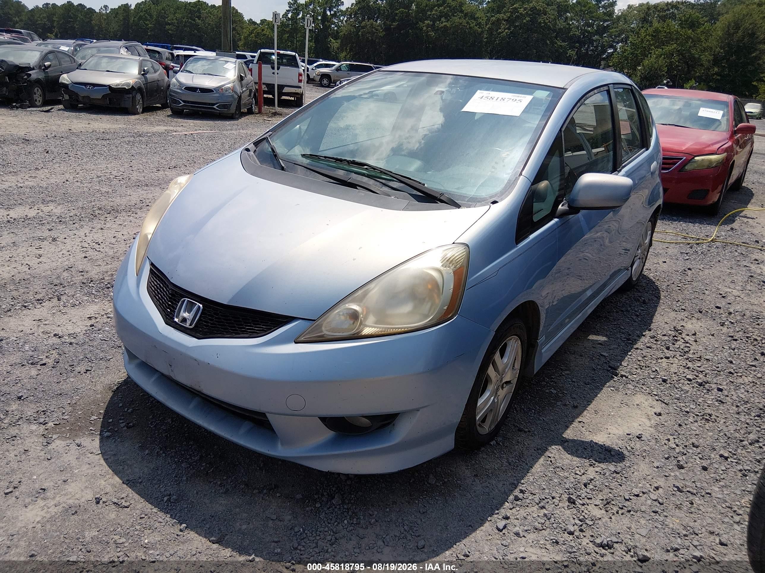 2009 Honda Fit Sport Light Blue vin: JHMGE88429S017971