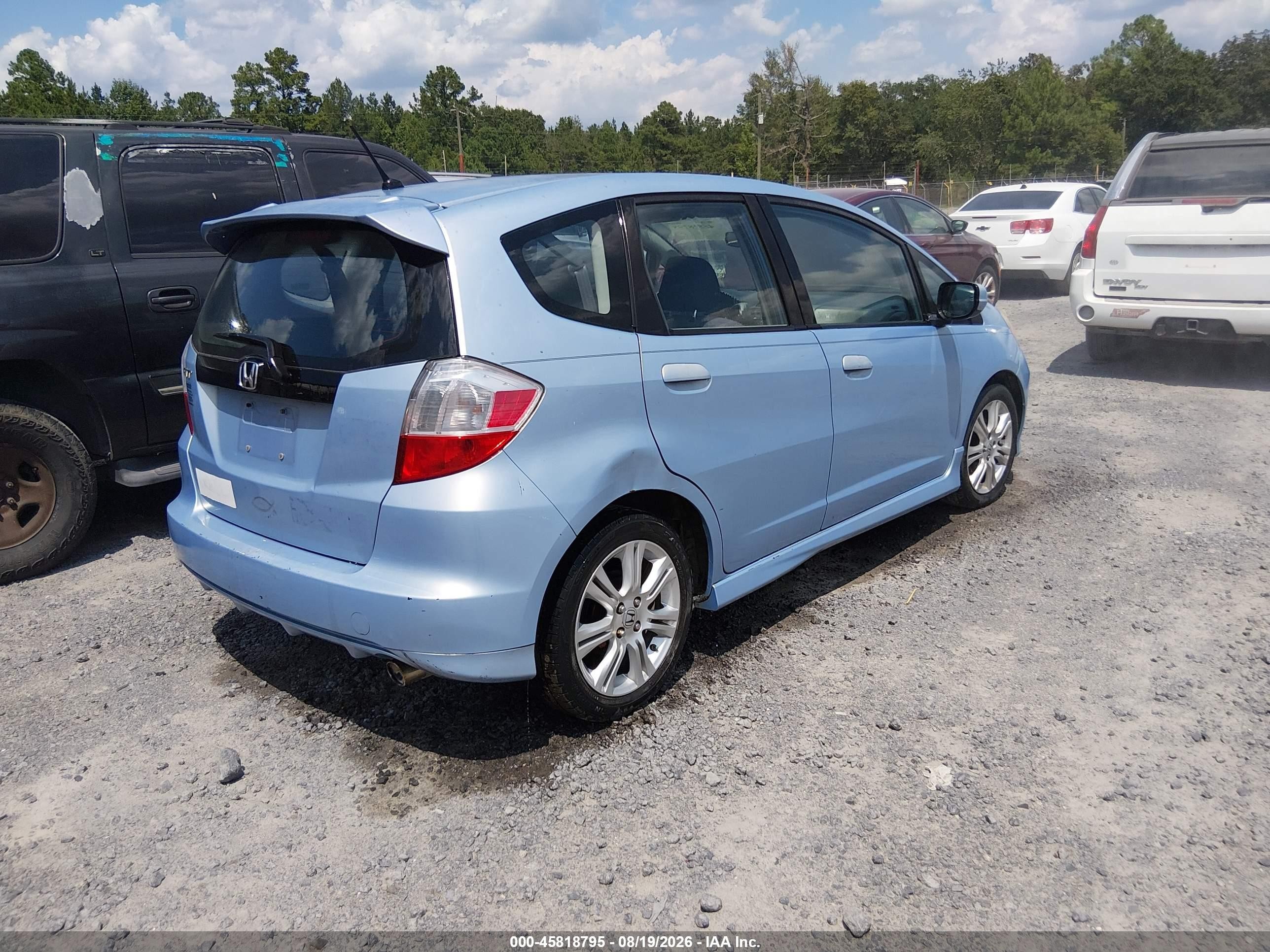 2009 Honda Fit Sport Light Blue vin: JHMGE88429S017971
