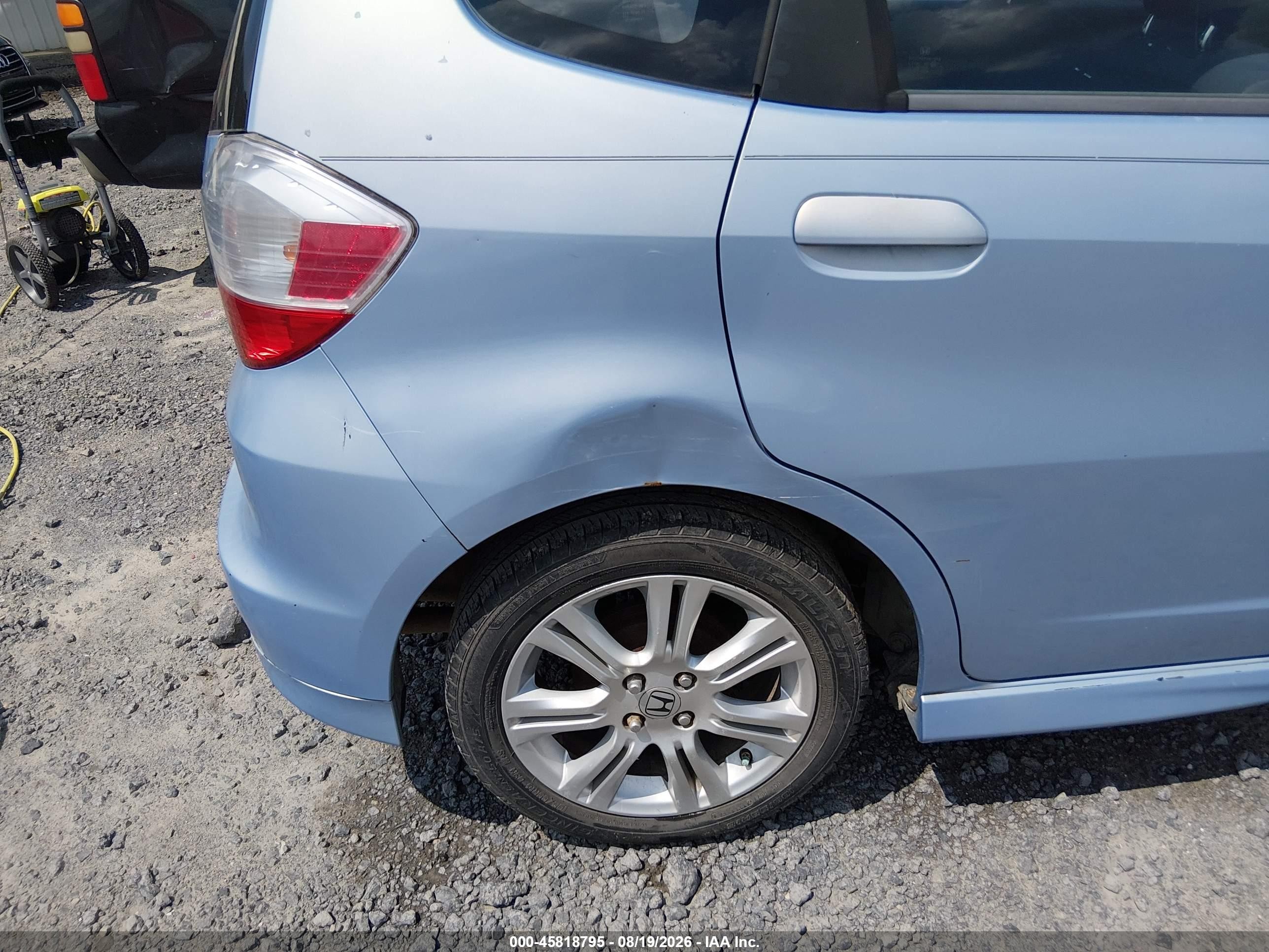 2009 Honda Fit Sport Light Blue vin: JHMGE88429S017971