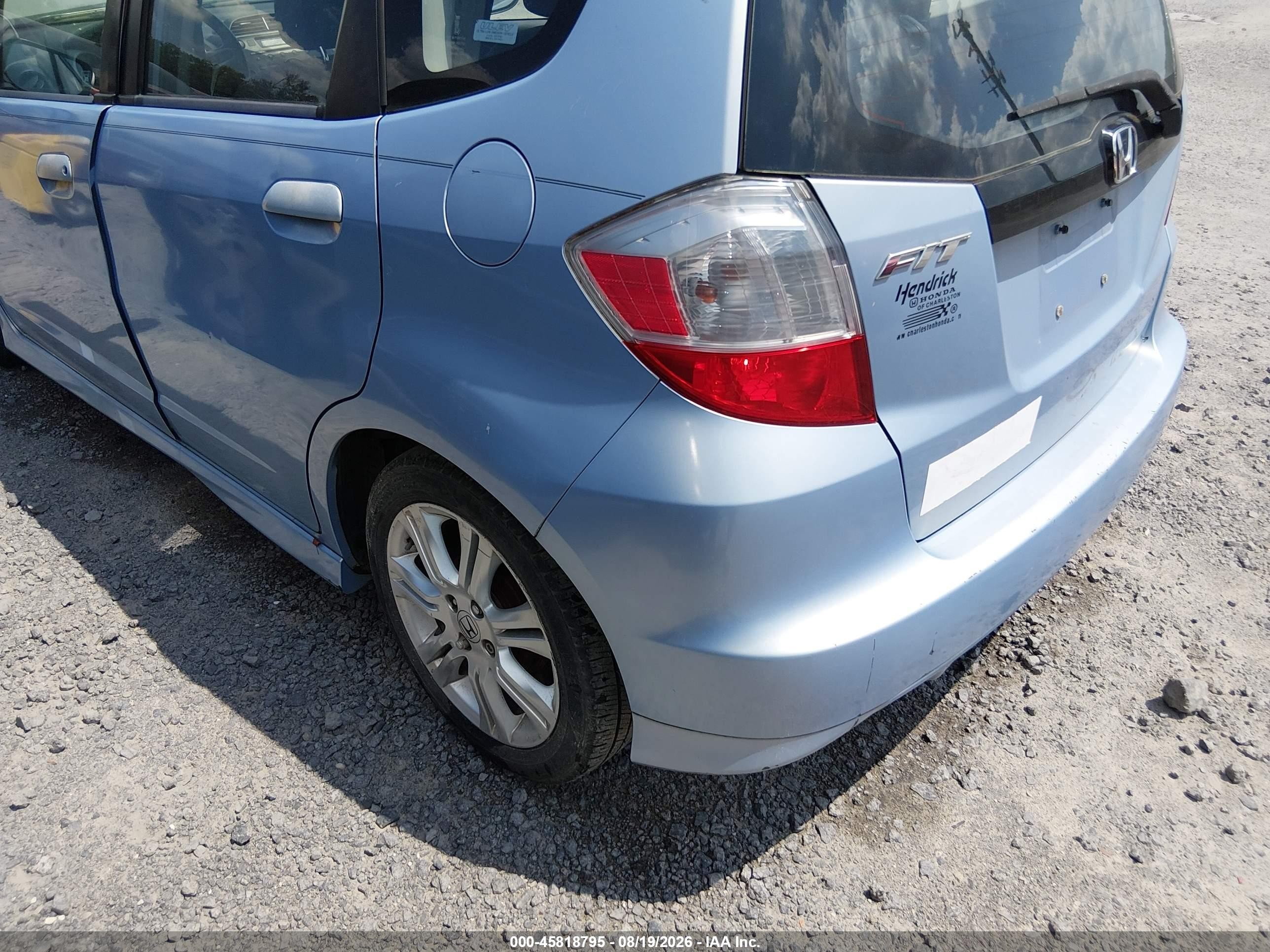 2009 Honda Fit Sport Light Blue vin: JHMGE88429S017971