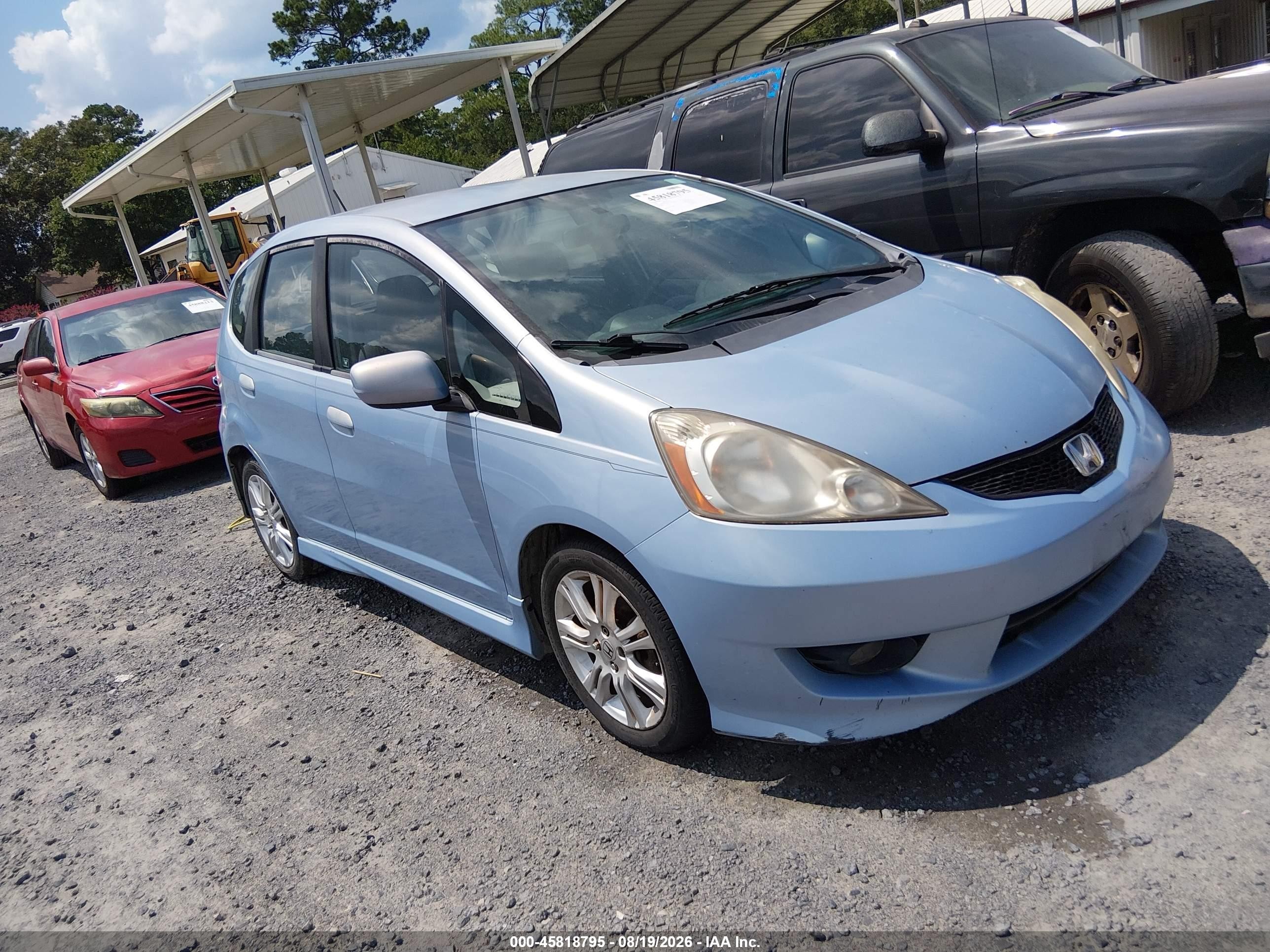 2009 Honda Fit Sport Light Blue vin: JHMGE88429S017971