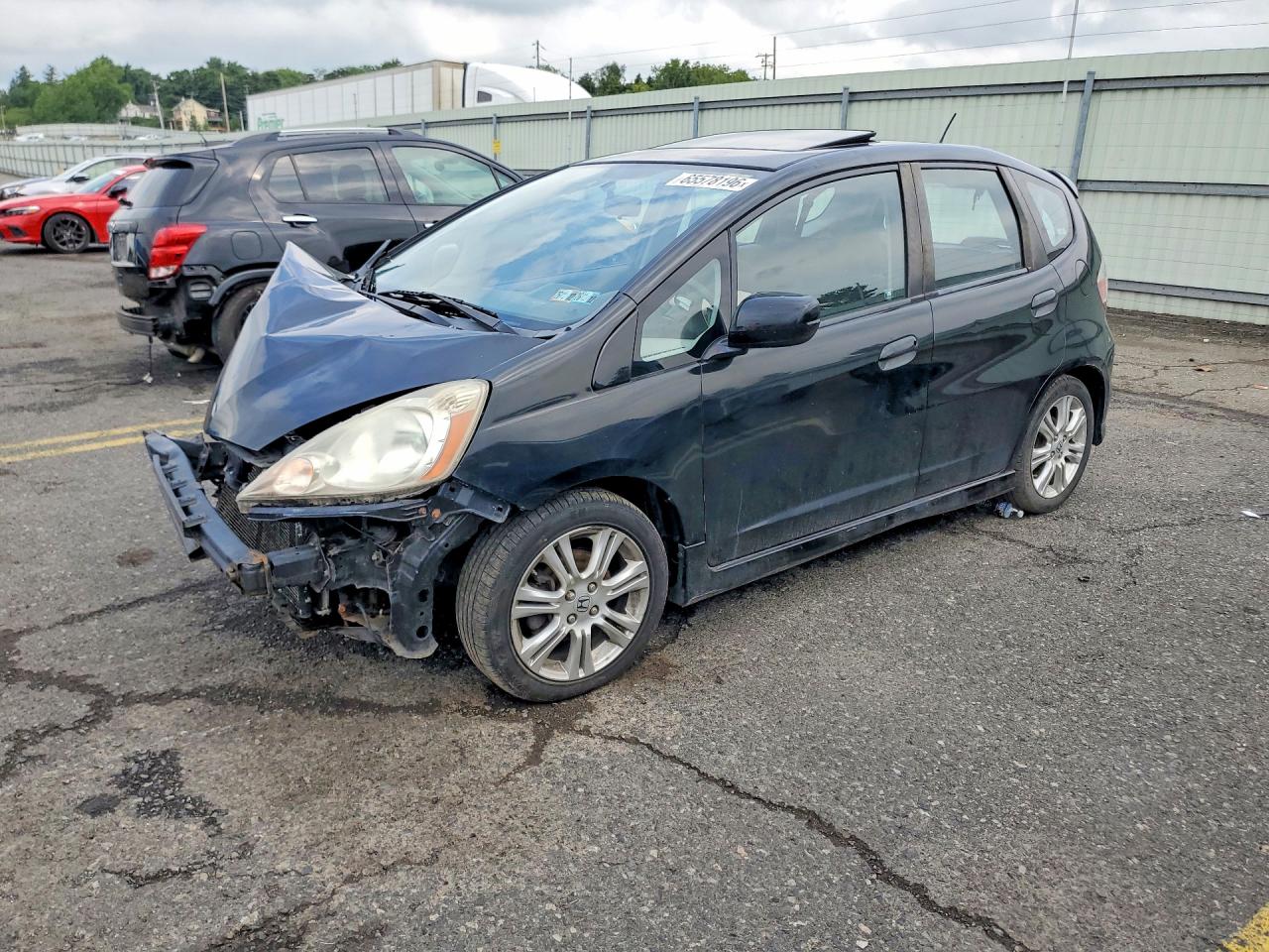 2009 Honda Fit Sport Black vin: JHMGE88429S027724