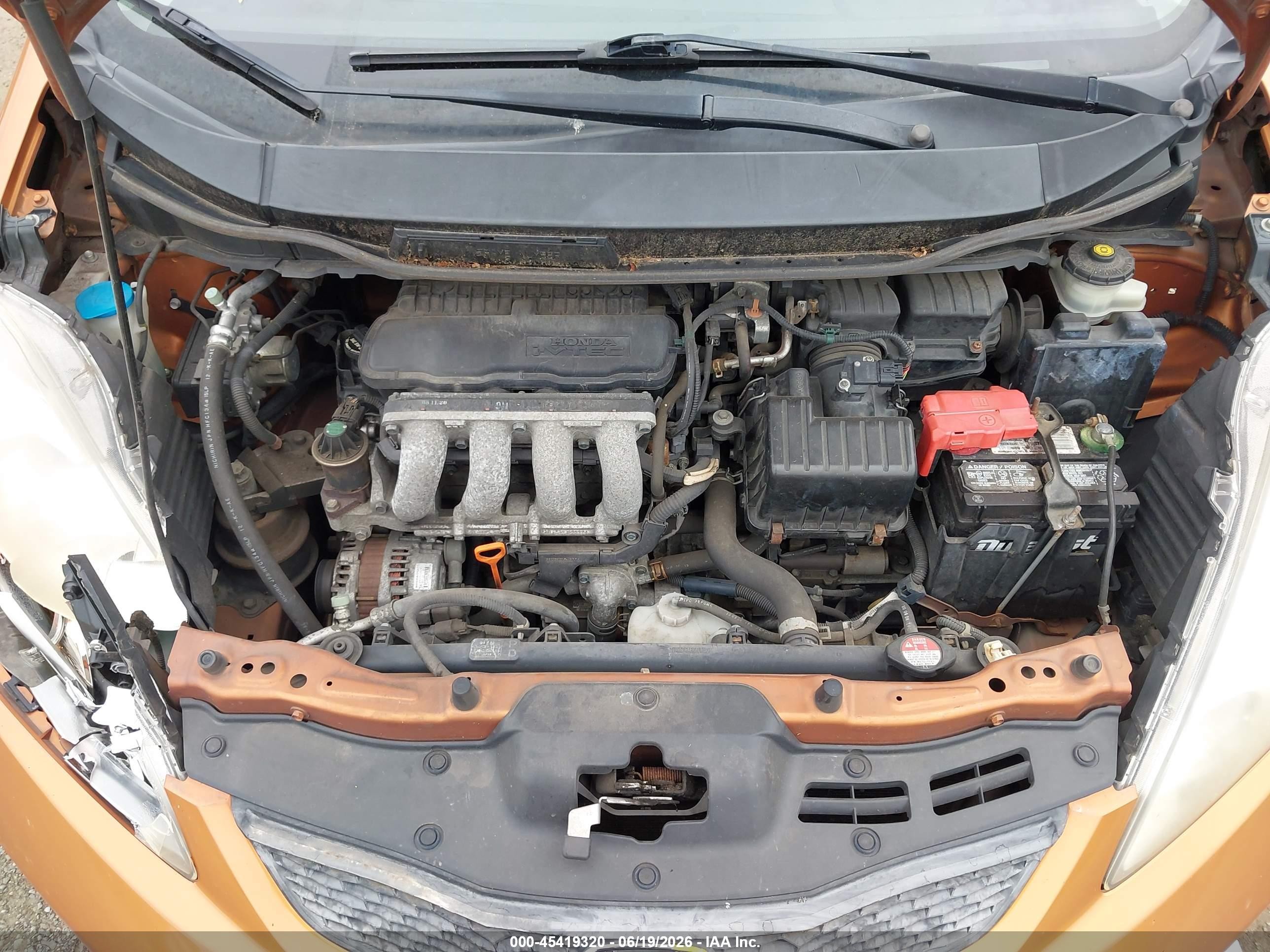 2009 Honda Fit Sport Orange vin: JHMGE88429S033684