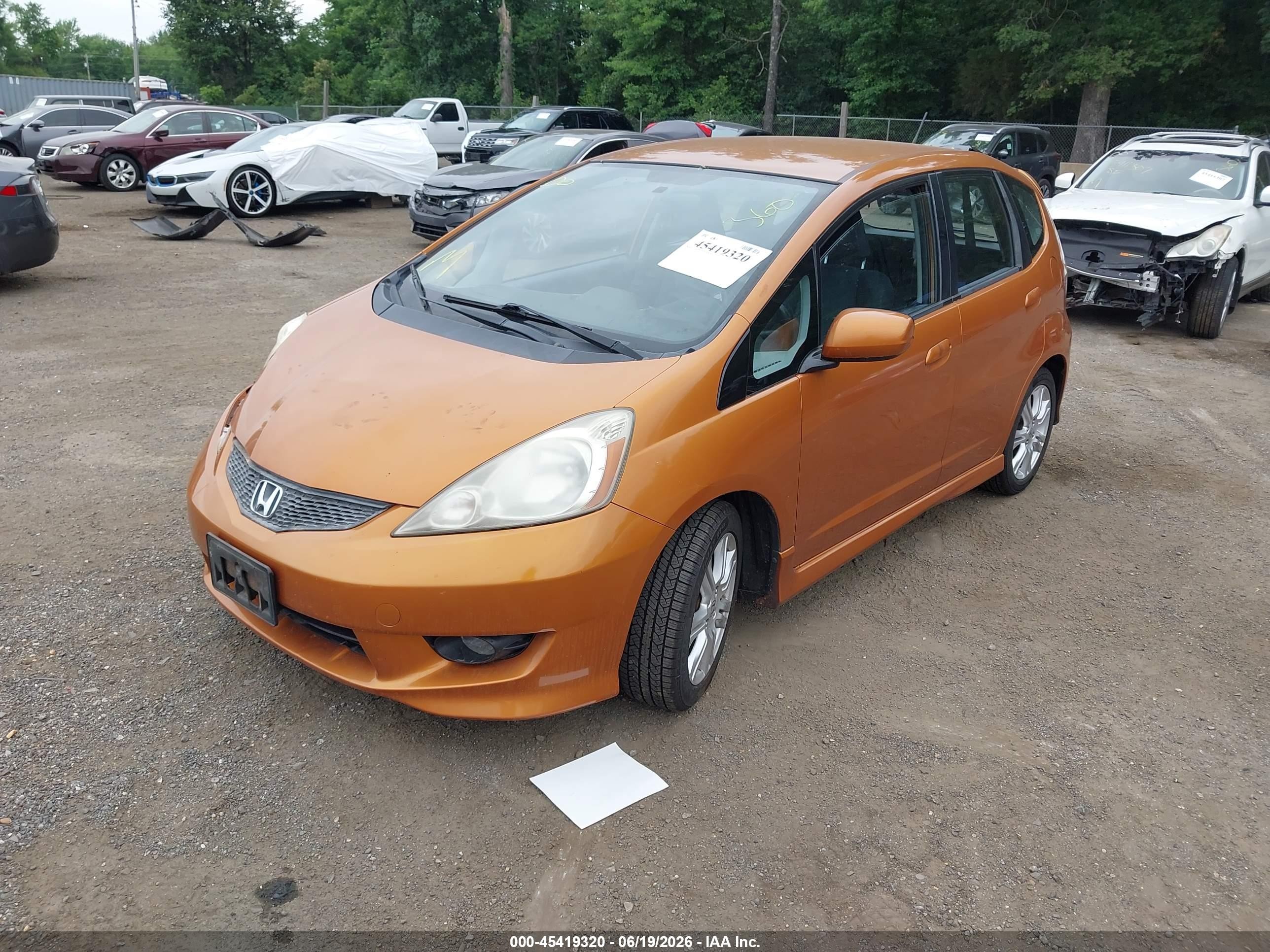 2009 Honda Fit Sport Orange vin: JHMGE88429S033684