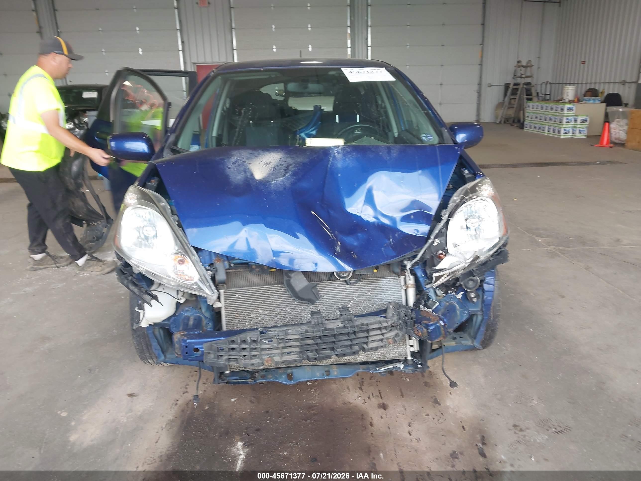 2009 Honda Fit Sport Синий vin: JHMGE88429S034382