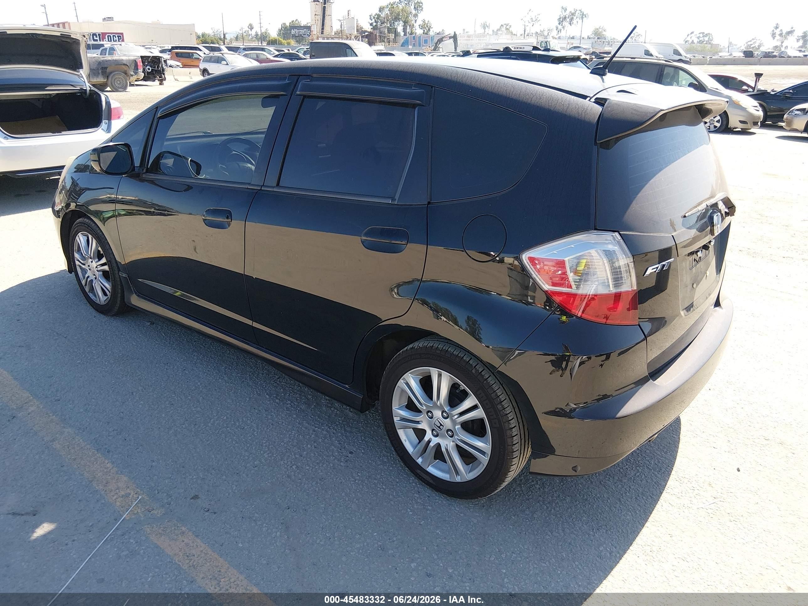 2009 Honda Fit Sport Black vin: JHMGE88429S057385