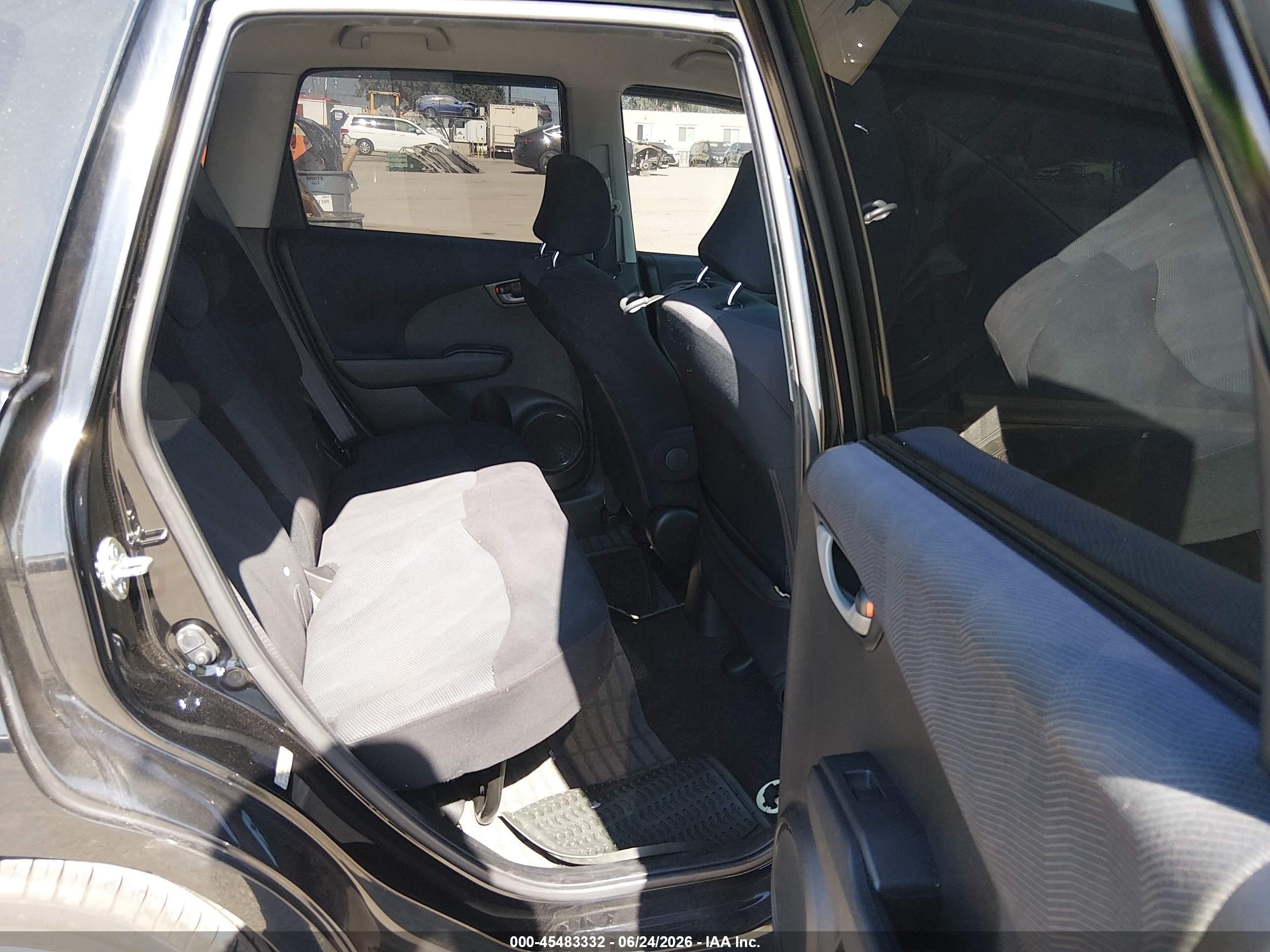 2009 Honda Fit Sport Black vin: JHMGE88429S057385