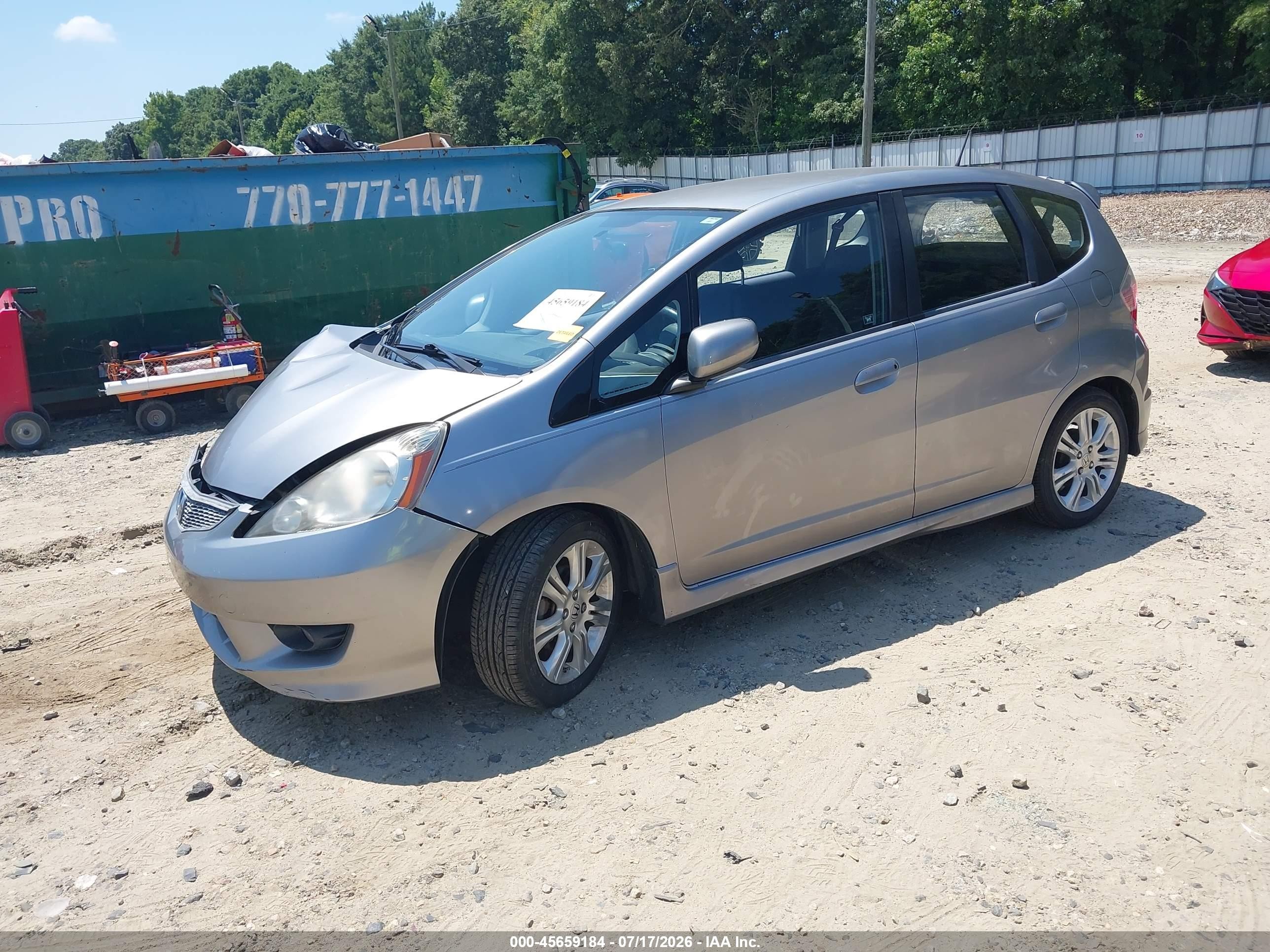 2009 Honda Fit Sport Silver vin: JHMGE88439S002962